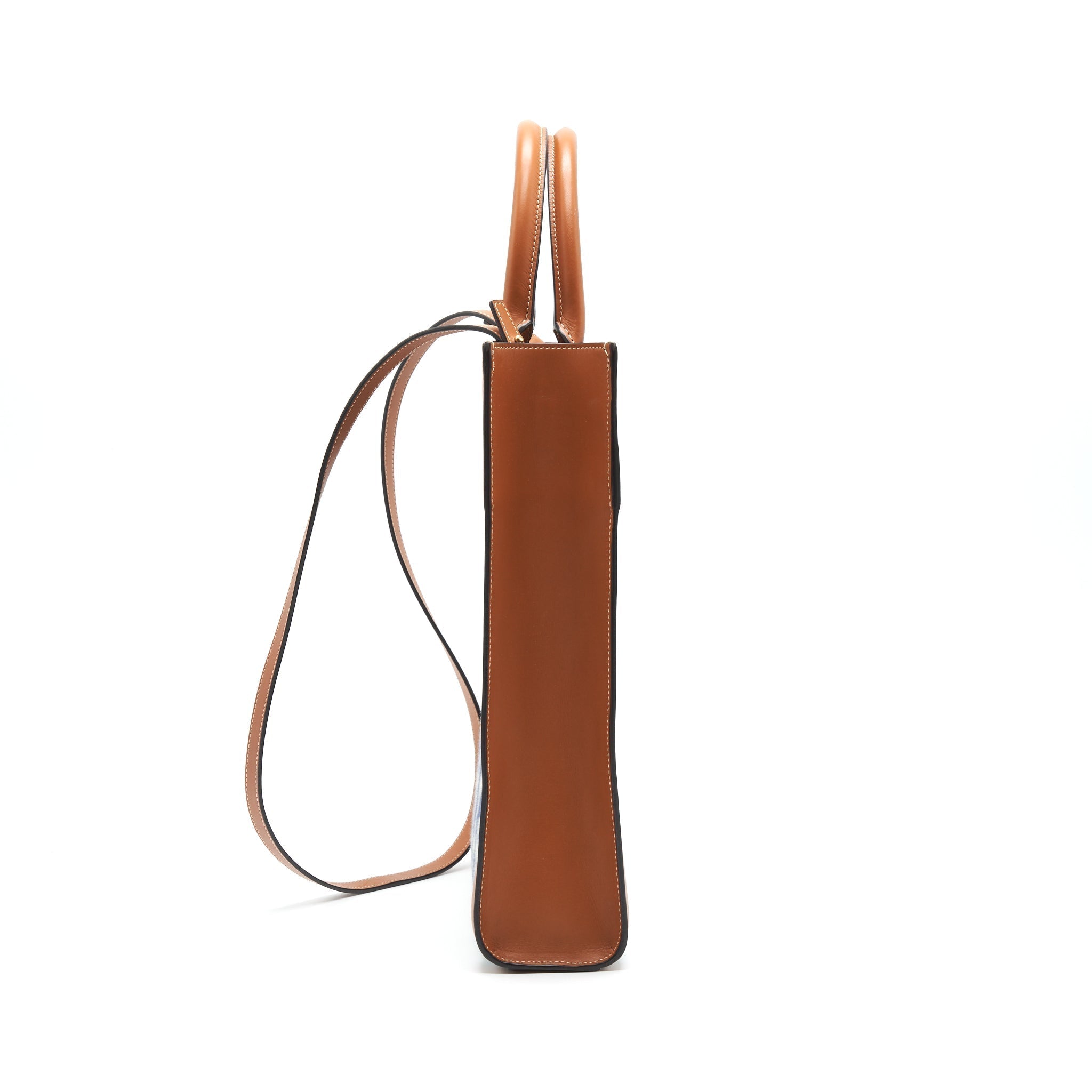 celine-small-vertical-cabas-celine-in-maillon-triomphe-jacquard-and-calfskin-navy-tan