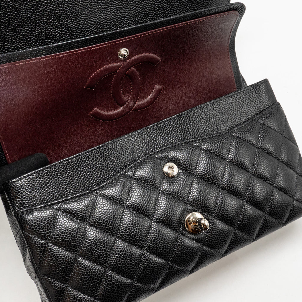 chanel-medium-classic-double-flap-bag-caviar-black-shw-12