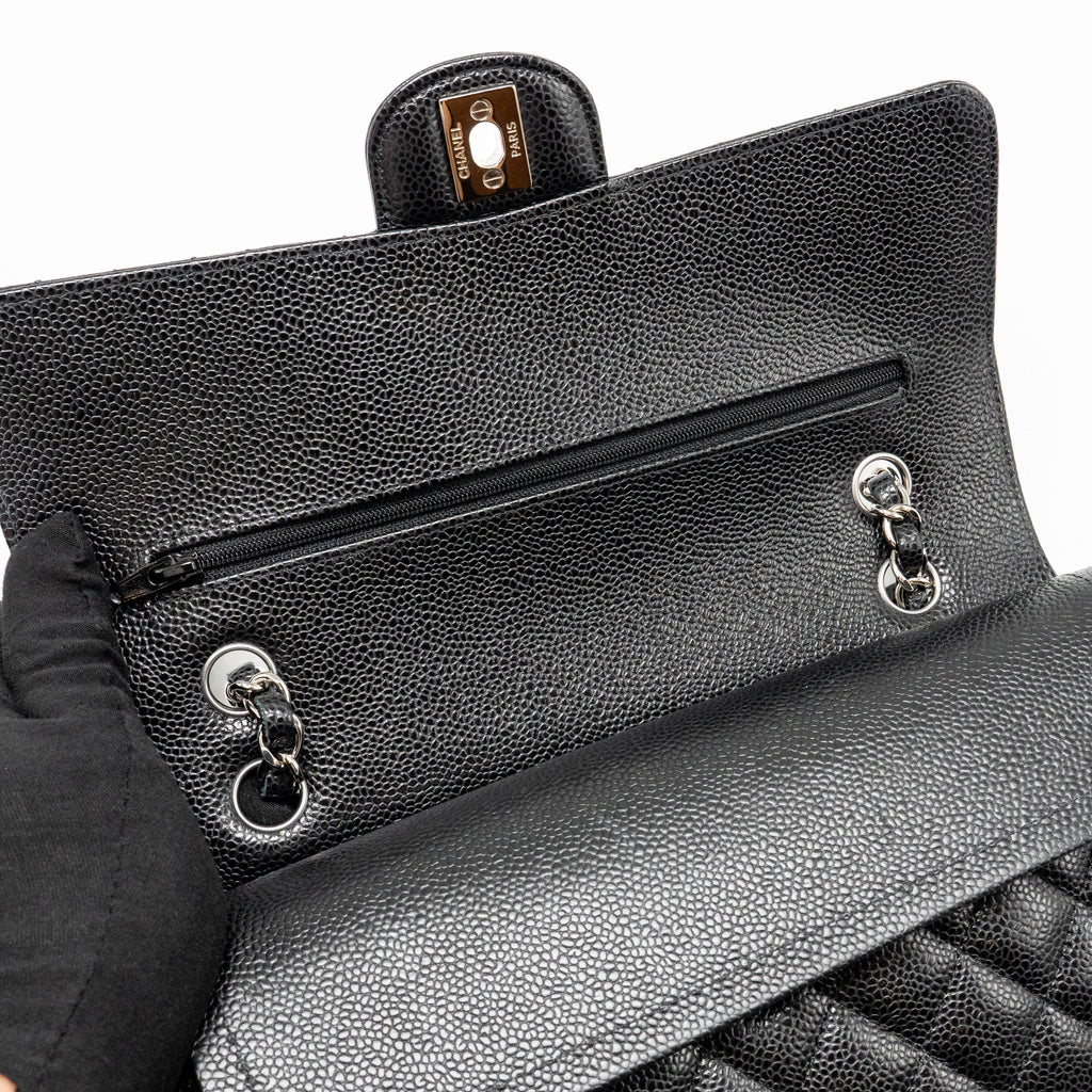 chanel-medium-classic-double-flap-bag-caviar-black-shw-12