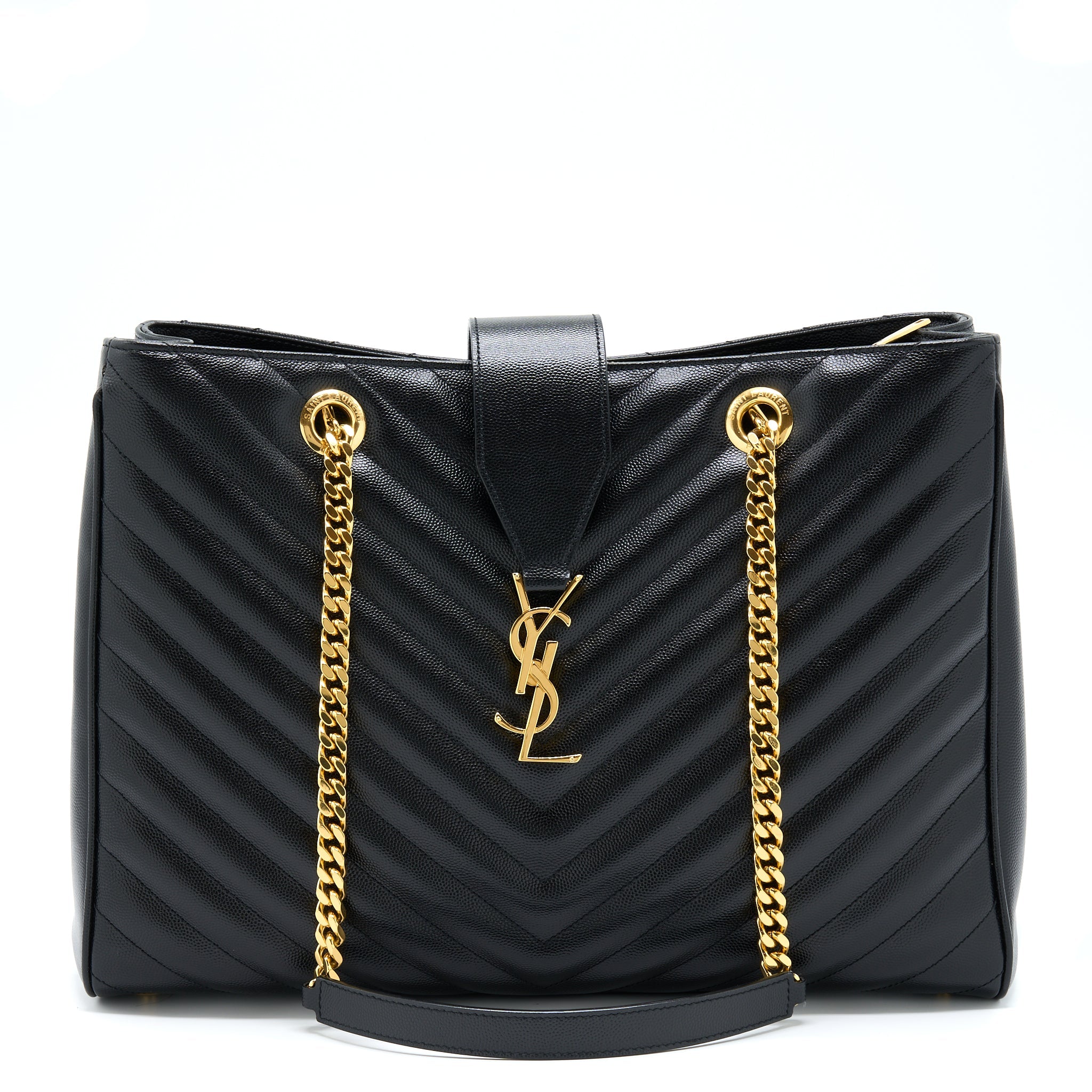 saint-laurent-ysl-chevron-tote-bag-black-ghw