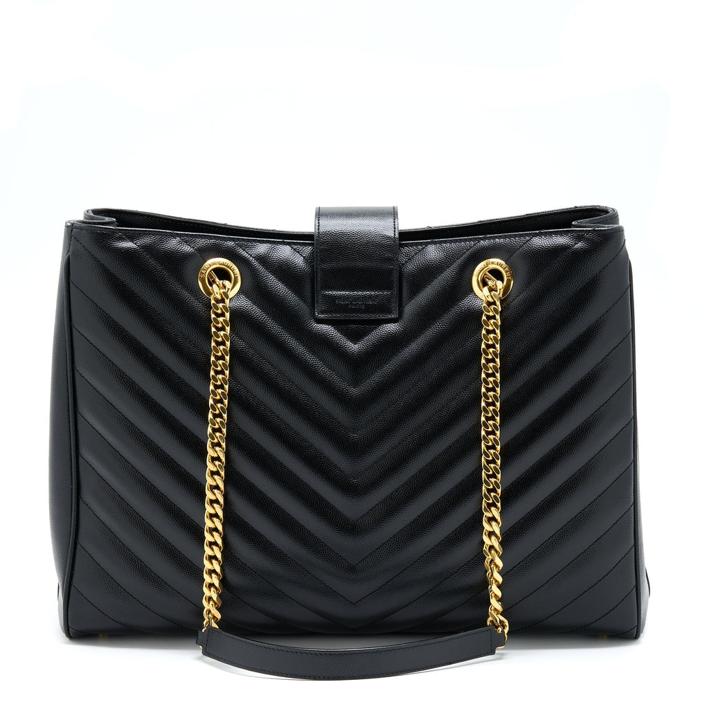 saint-laurent-ysl-chevron-tote-bag-black-ghw