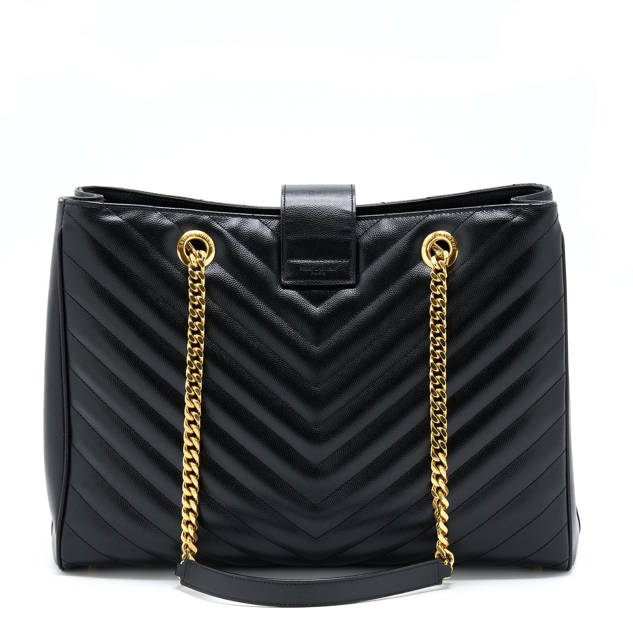 saint-laurent-ysl-chevron-tote-bag-black-ghw
