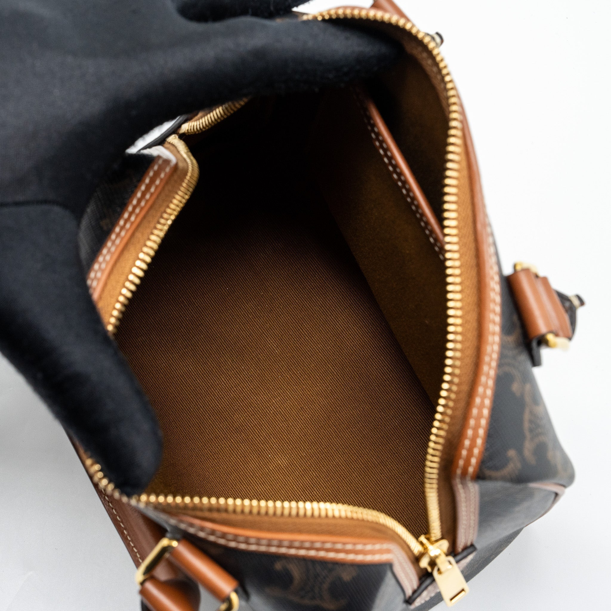 celine-small-boston-bag-triomphe-canvas-calfskin-tan-ghw