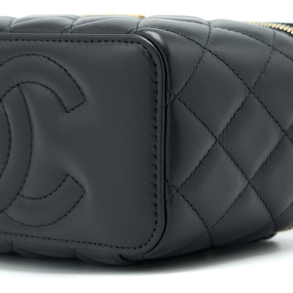chanel-22k-leather-chain-top-handle-long-vanity-case-lambskin-black-brushed-ghw