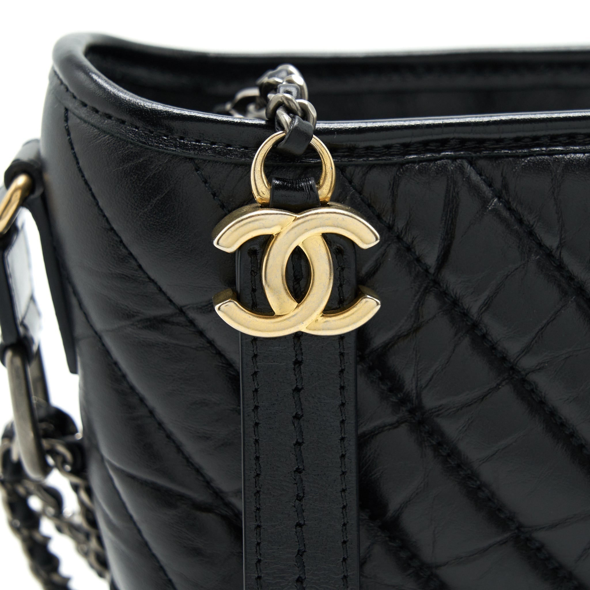 chanel-chevron-gabrielle-hobo-bag-black-with-gold-and-silver-hardware