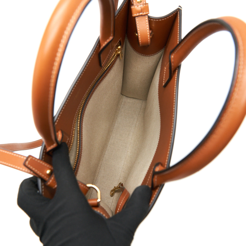 celine-small-vertical-cabas-celine-in-maillon-triomphe-jacquard-and-calfskin-navy-tan
