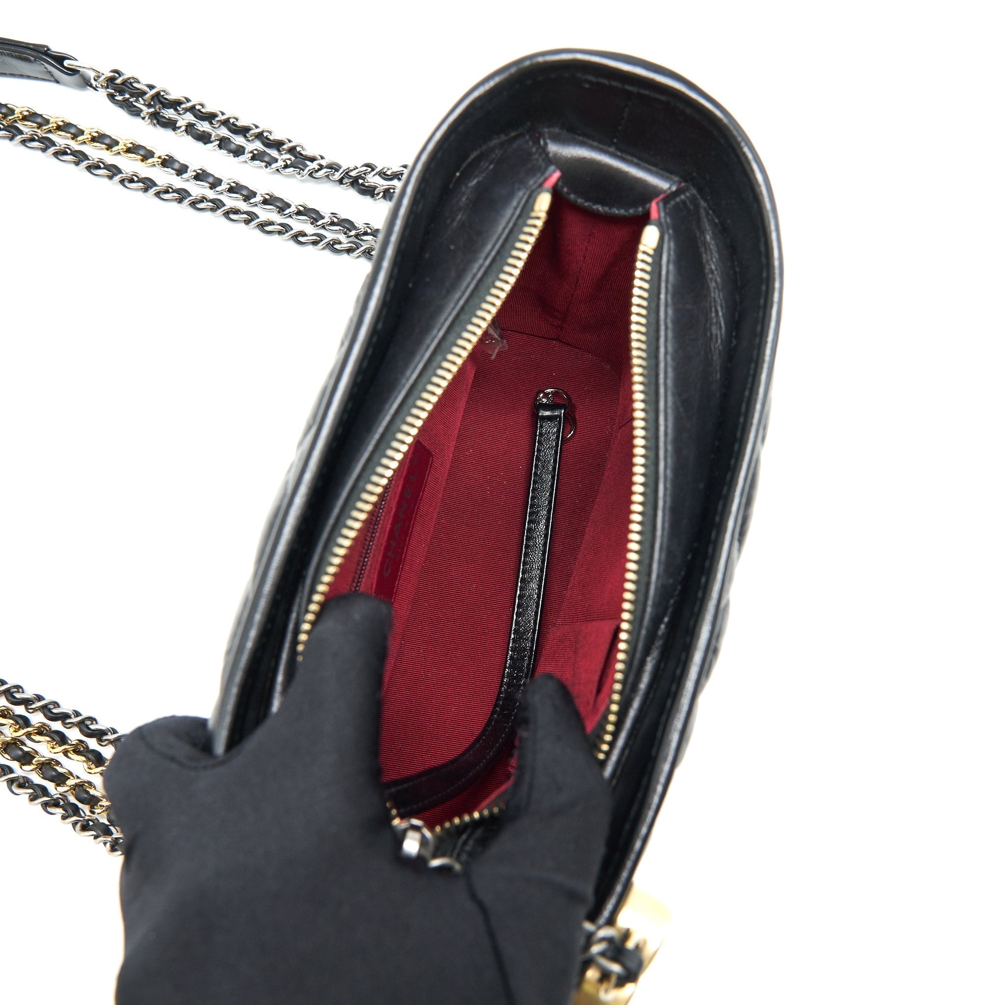 chanel-chevron-gabrielle-hobo-bag-black-with-gold-and-silver-hardware