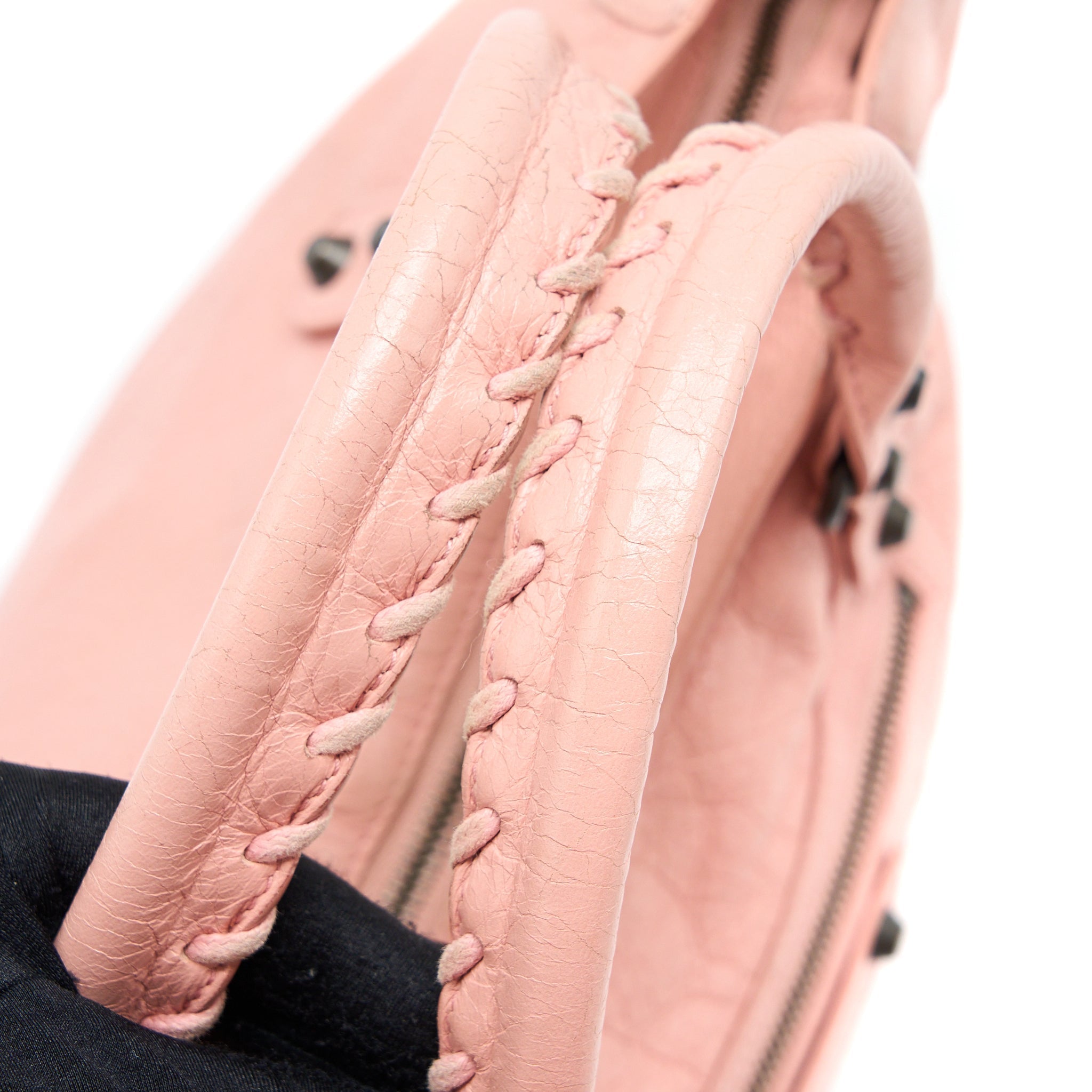 balenciaga-classic-city-bag-leather-pink-black-hardware