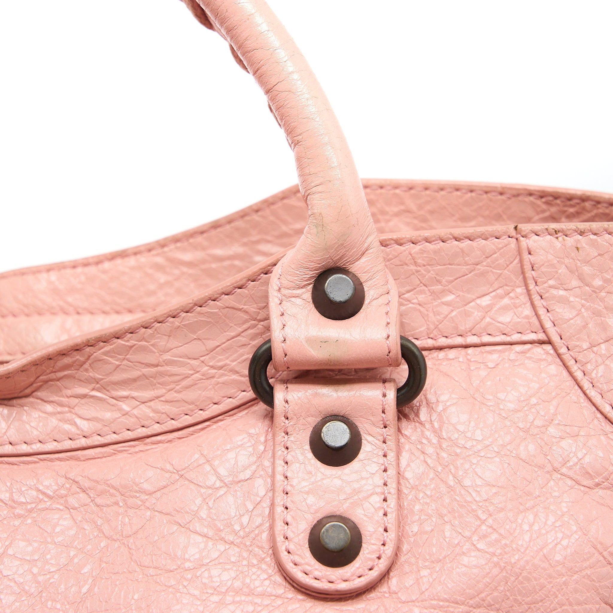 balenciaga-classic-city-bag-leather-pink-black-hardware