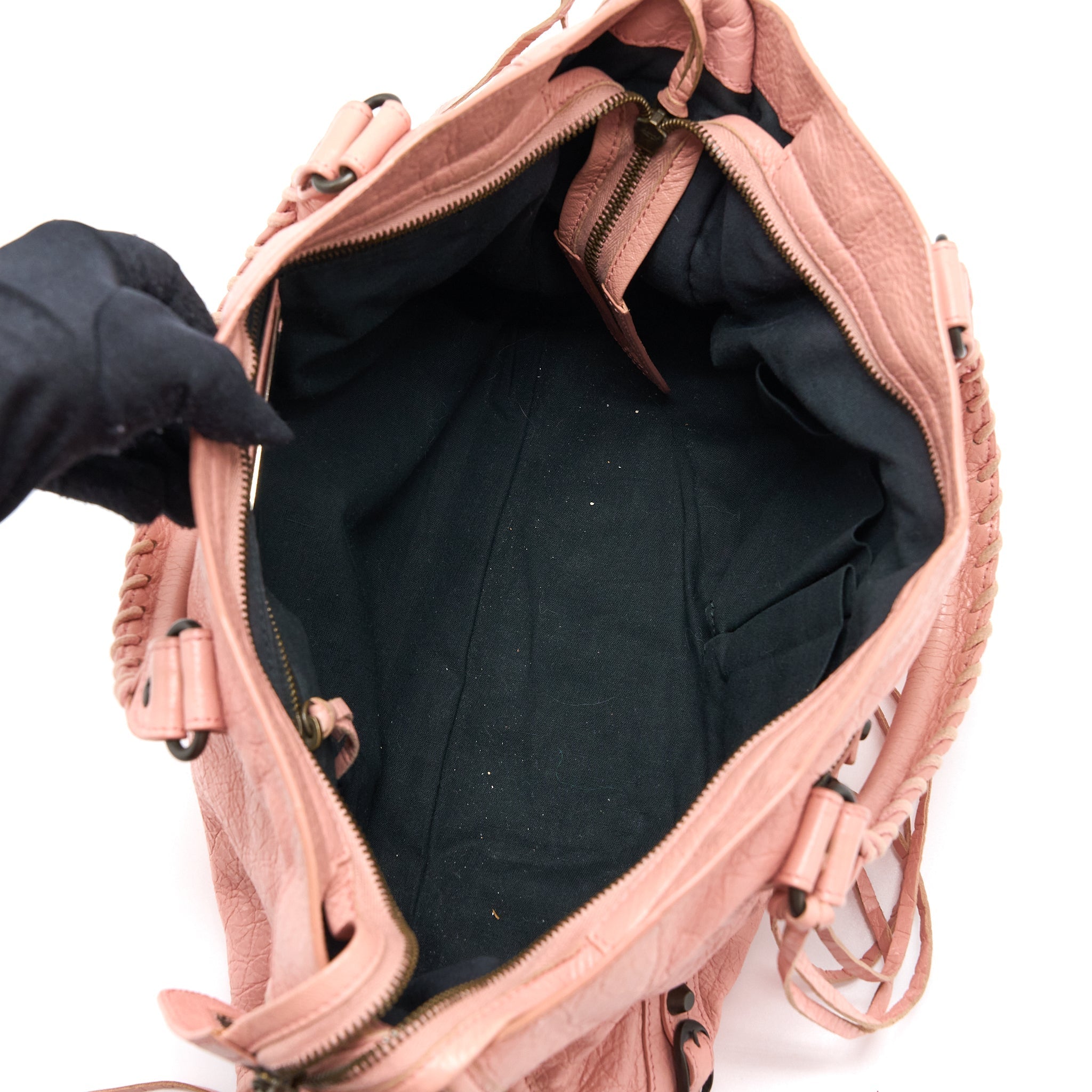 balenciaga-classic-city-bag-leather-pink-black-hardware