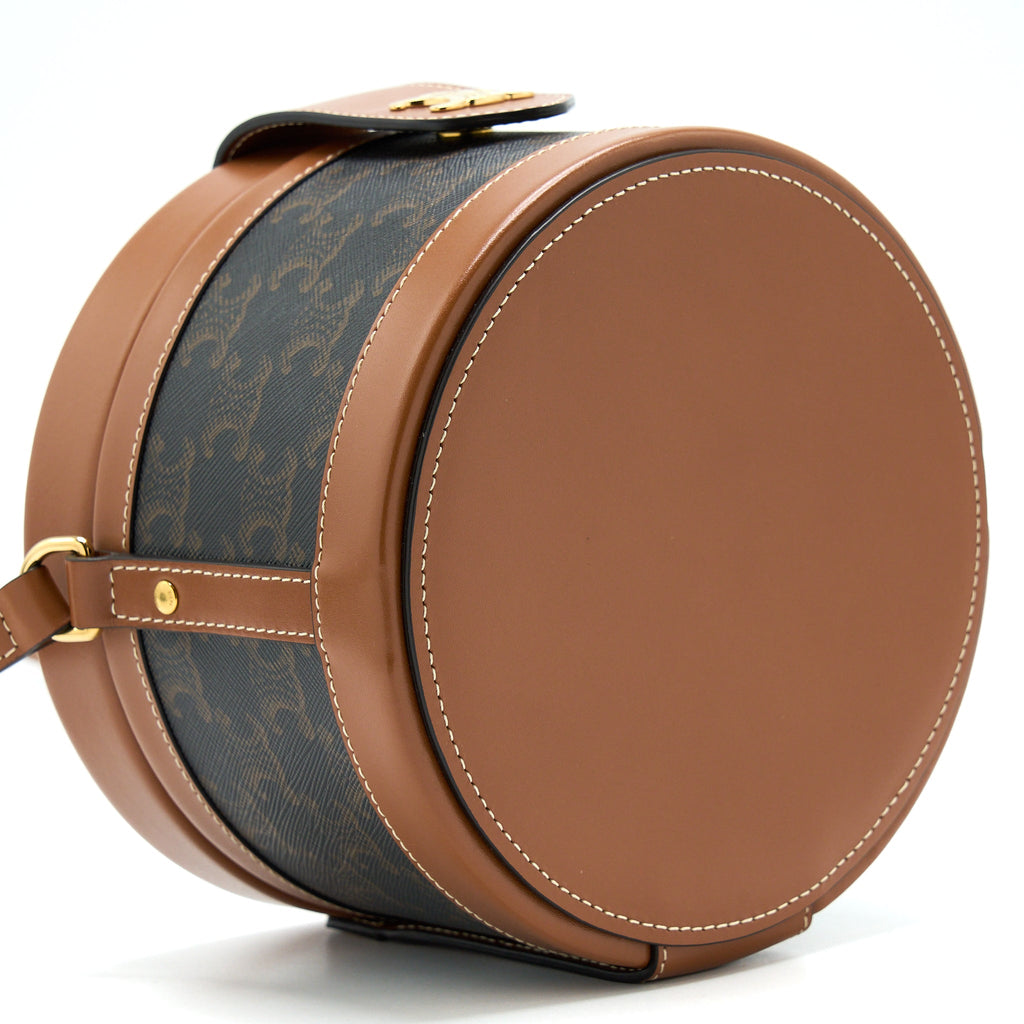 celine-medium-tambour-bag-triomphe-canvas-and-calfskin-tan-ghw