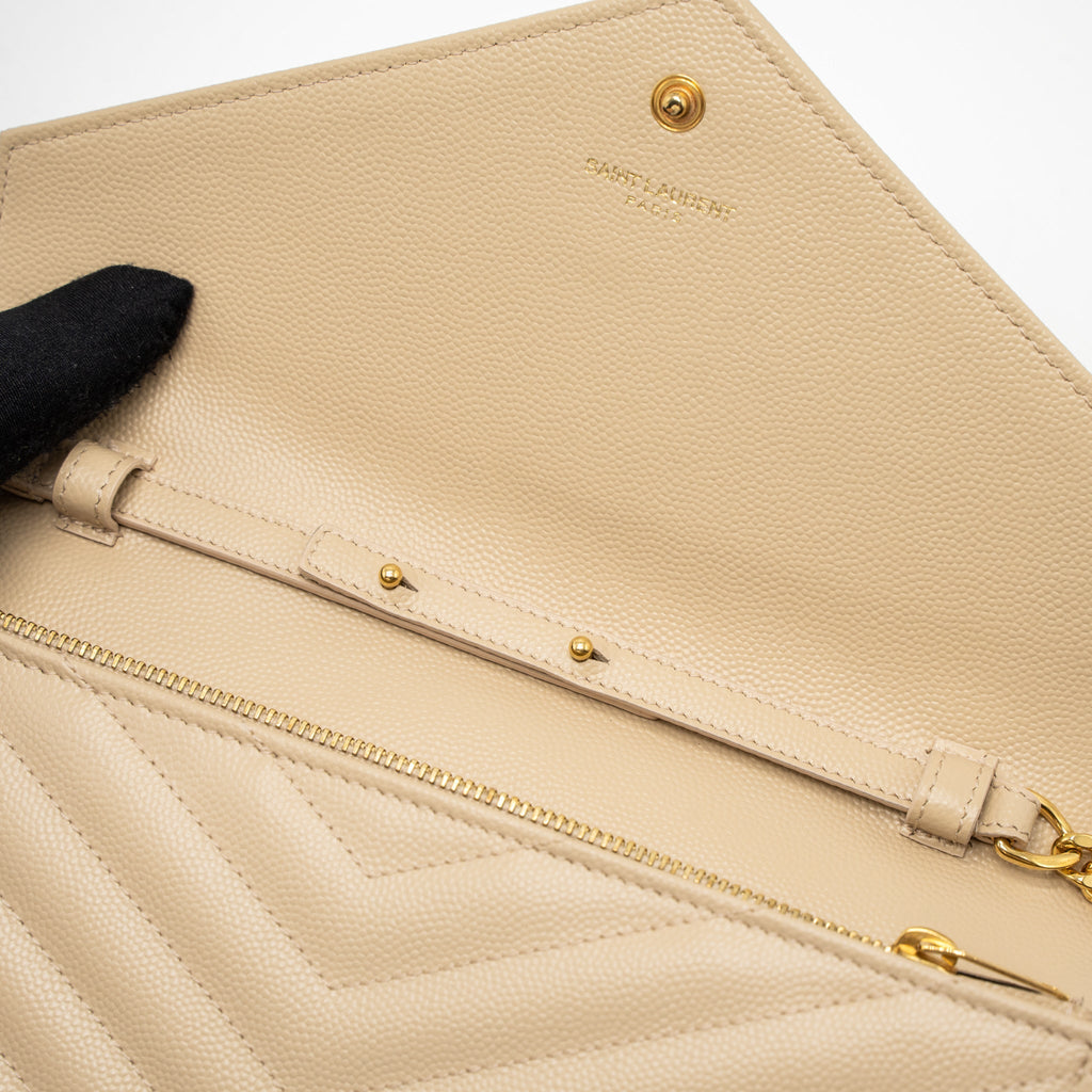 saint-laurent-cassandre-matelasse-chain-wallet-grained-calfskin-beige-ghw