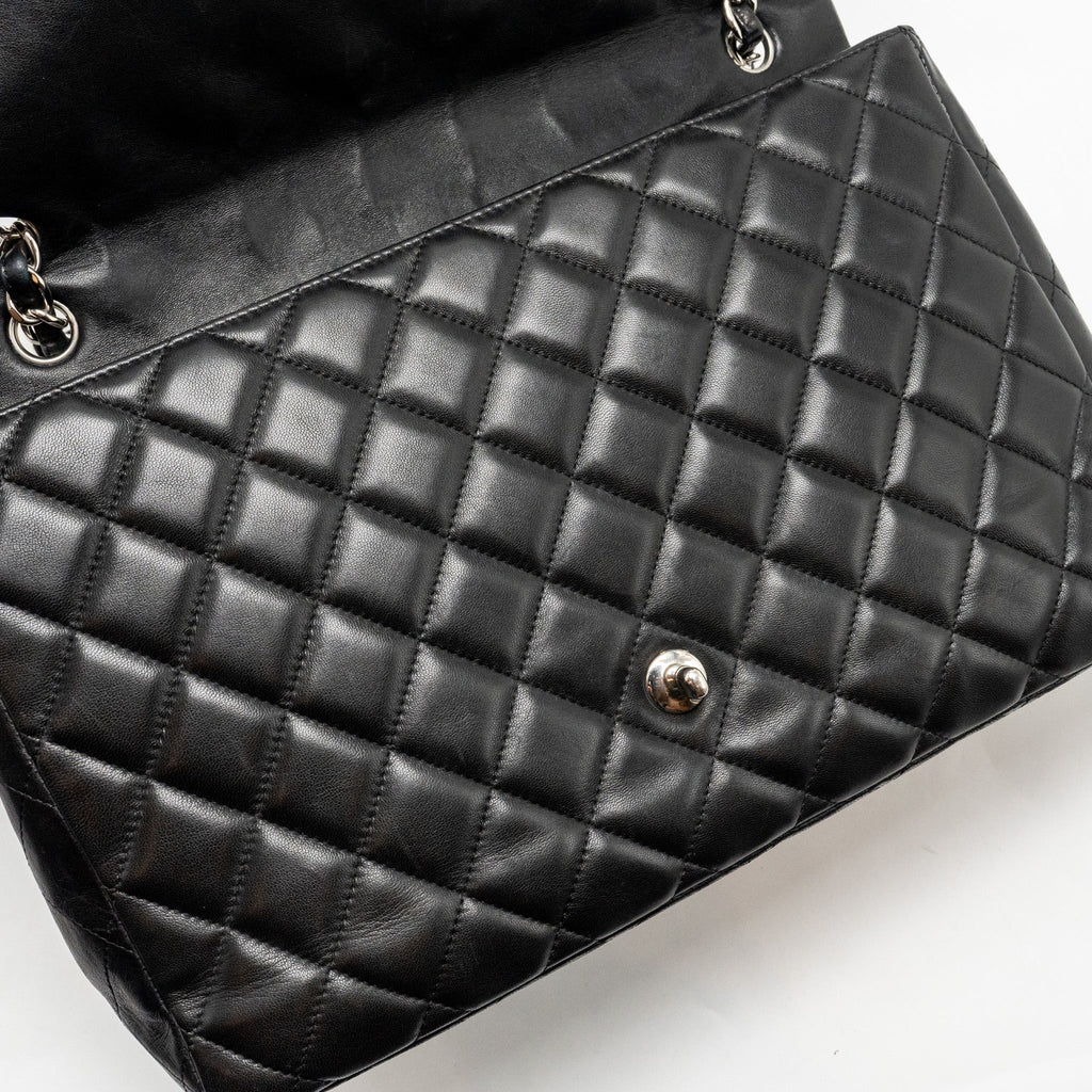 chanel-maxi-classic-single-flap-bag-lambskin-black-shw-copy