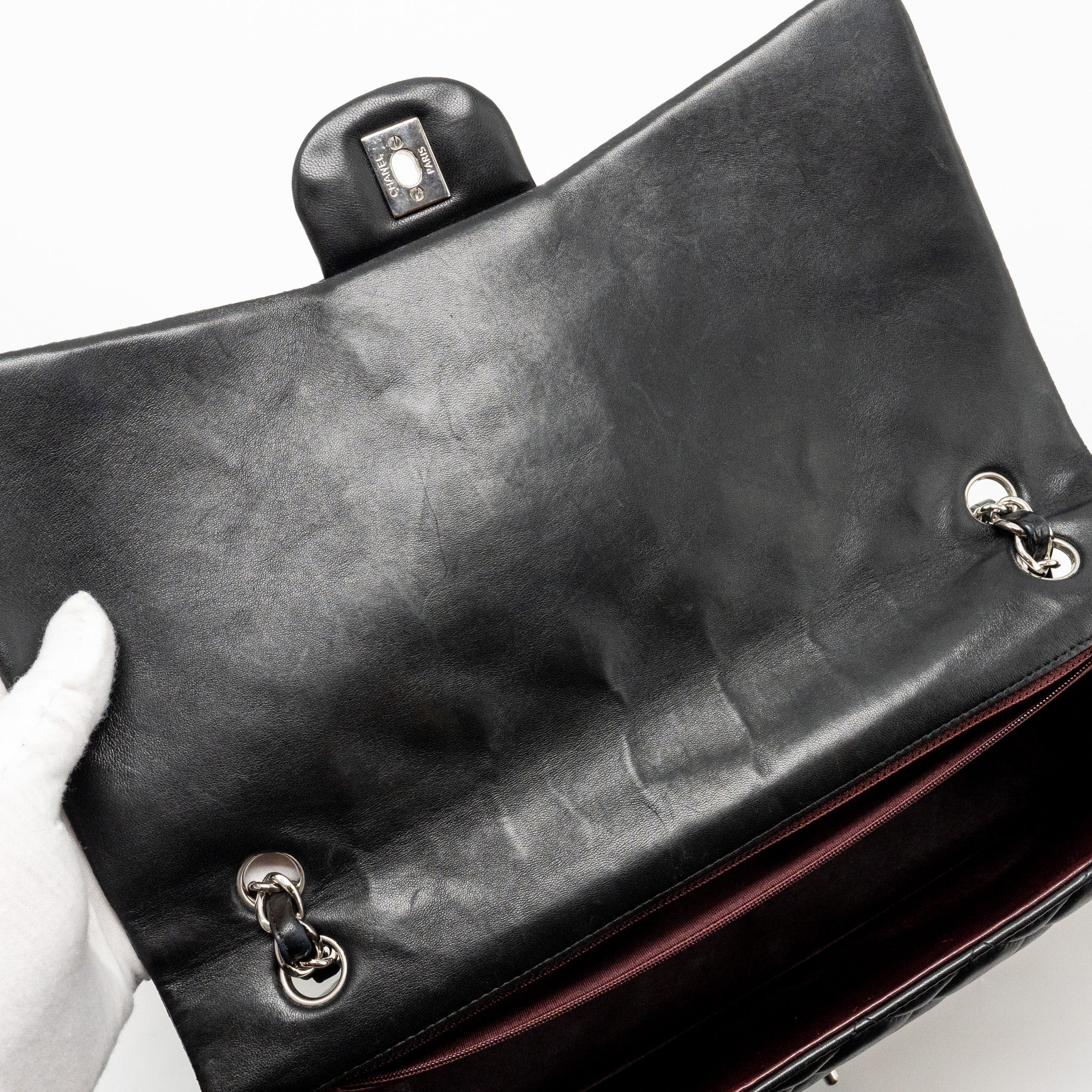 chanel-maxi-classic-single-flap-bag-lambskin-black-shw-copy
