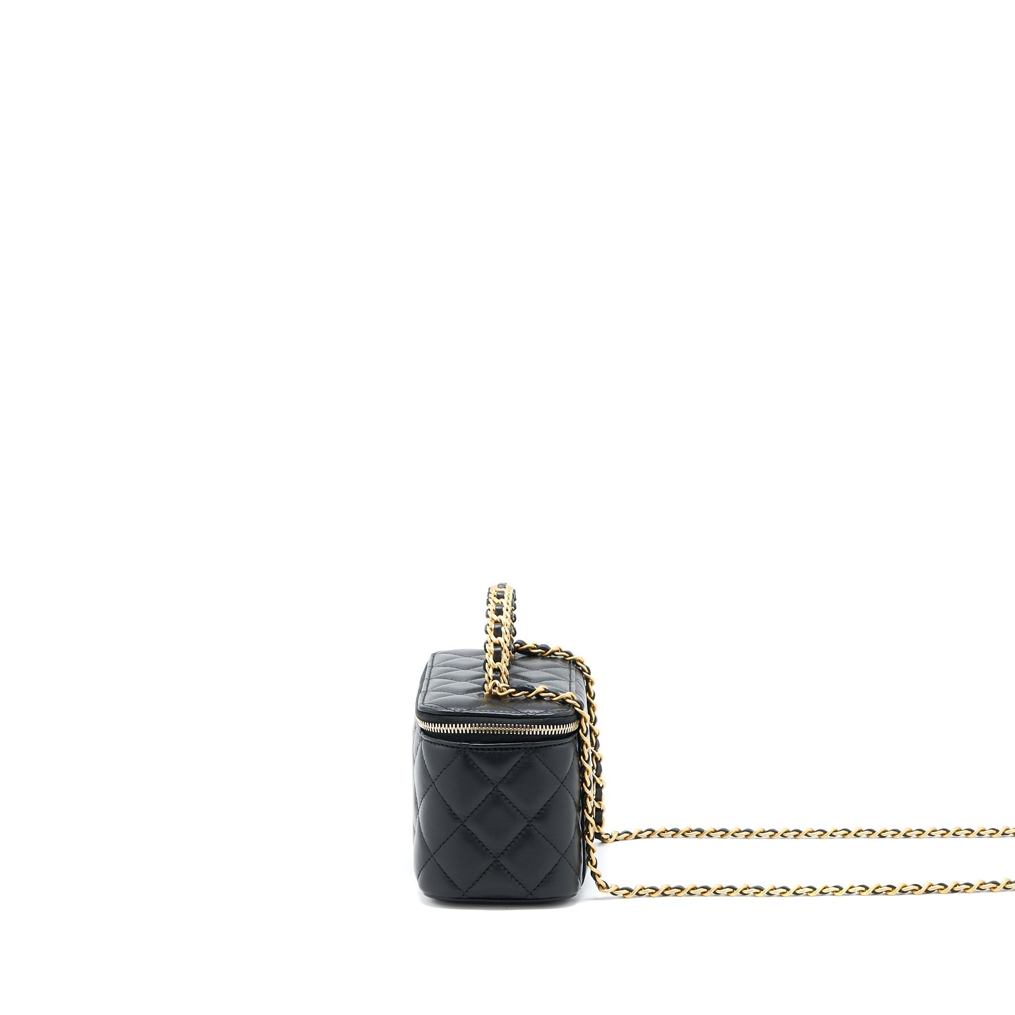chanel-22k-leather-chain-top-handle-long-vanity-case-lambskin-black-brushed-ghw