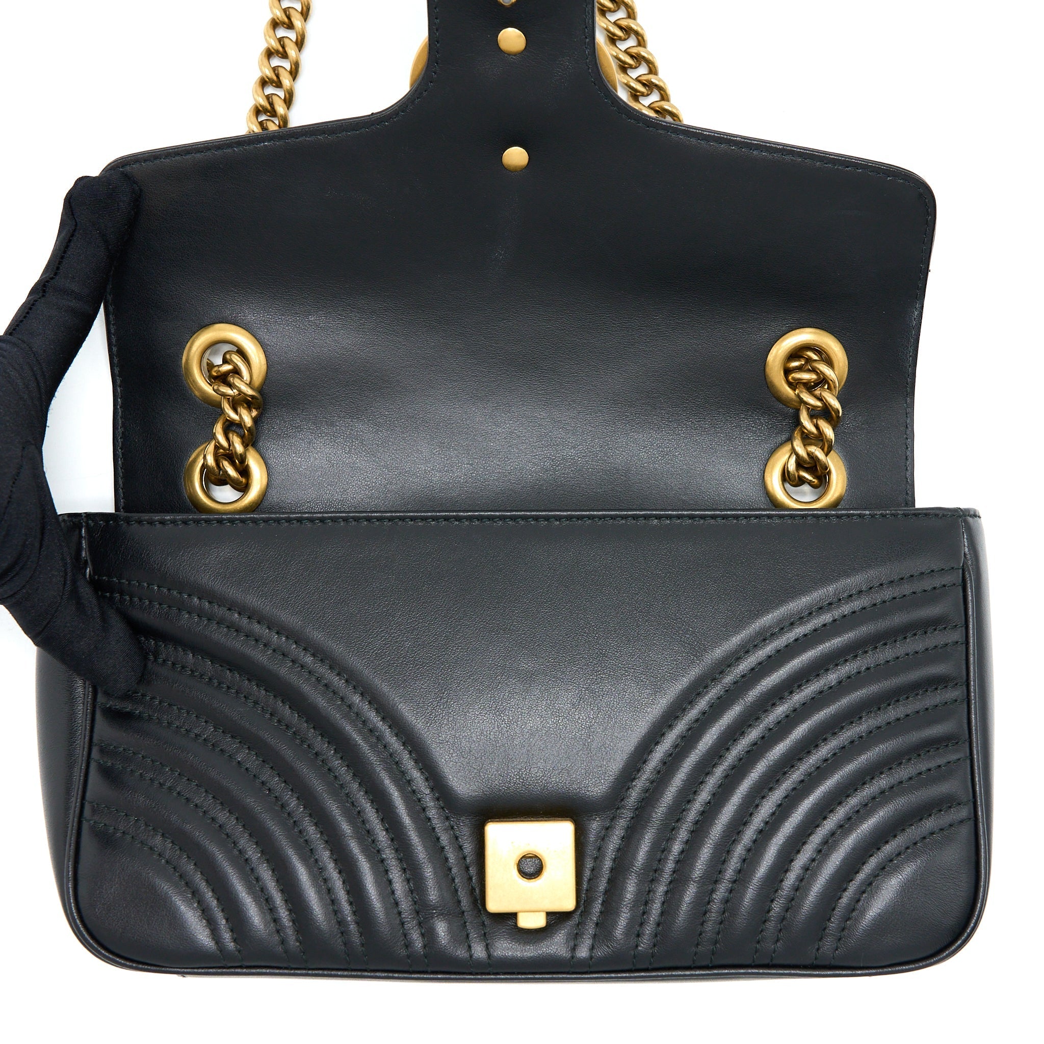 gucci-gg-marmont-small-matelasse-shoulder-bag-black-ghw-2