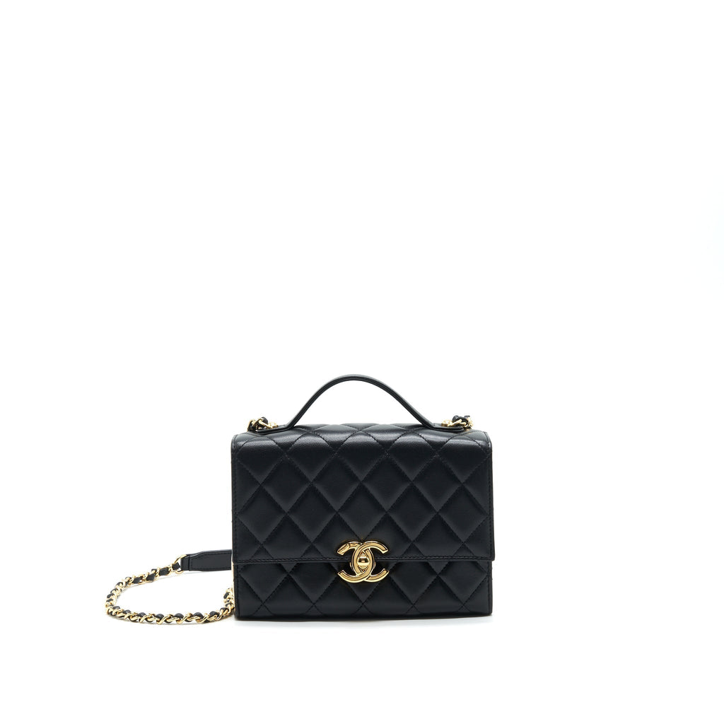 chanel-21k-gold-metal-mini-flap-bag-with-handle-black-ghw