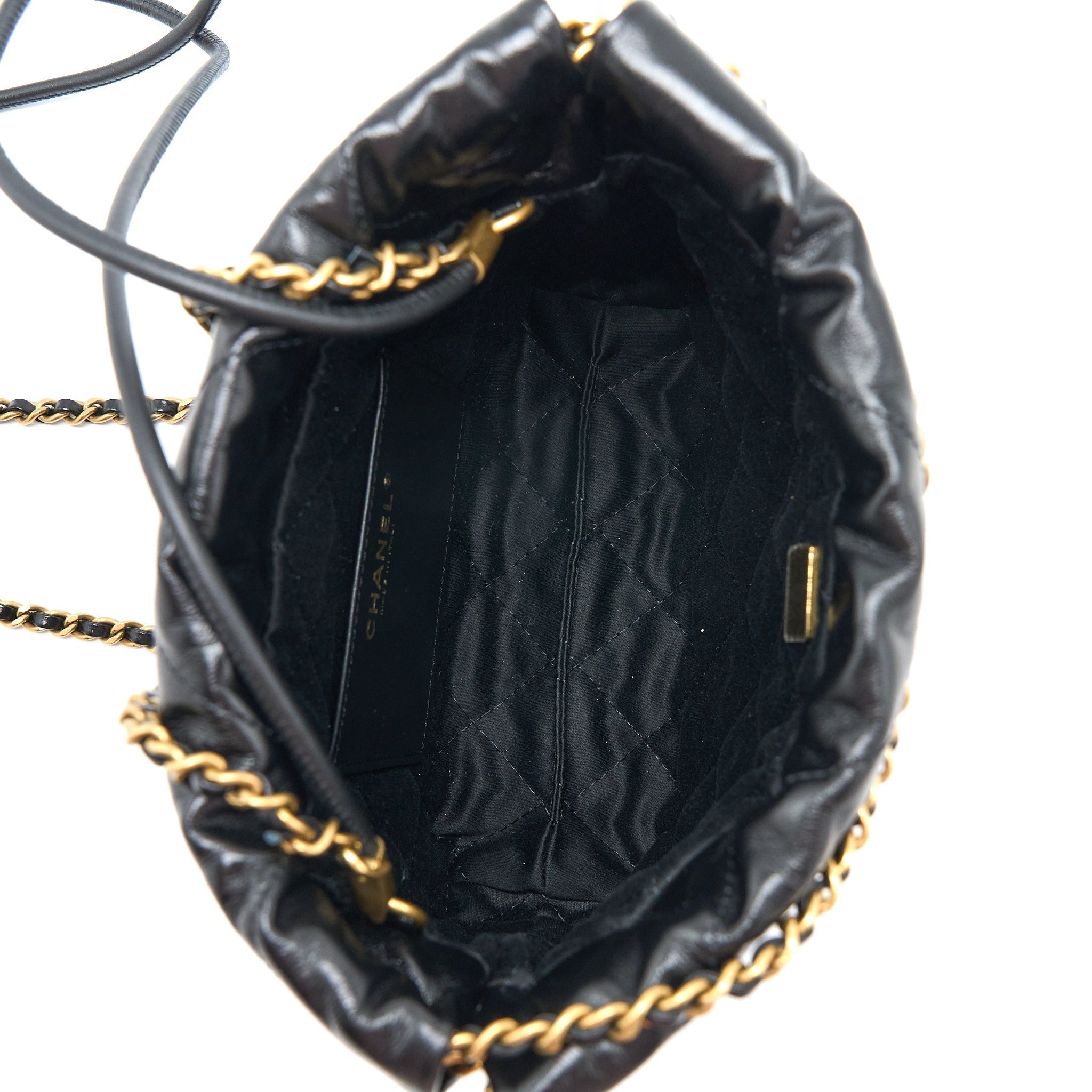 copy-of-chanel-mini-22-bag-shiny-calfskin-black-brushed-ghw-microchip