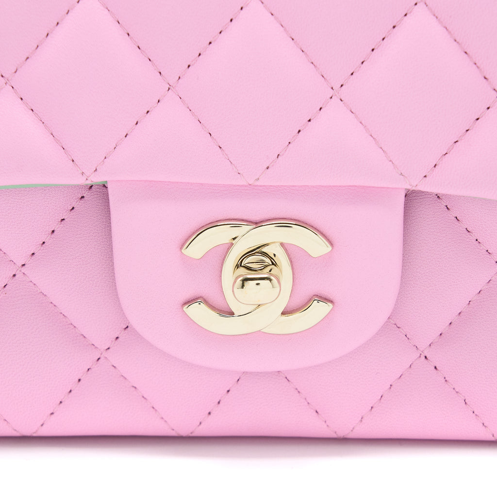 copy-of-chanel-top-handle-mini-rectangular-lambskin-pink-light-green-lghw-microchip