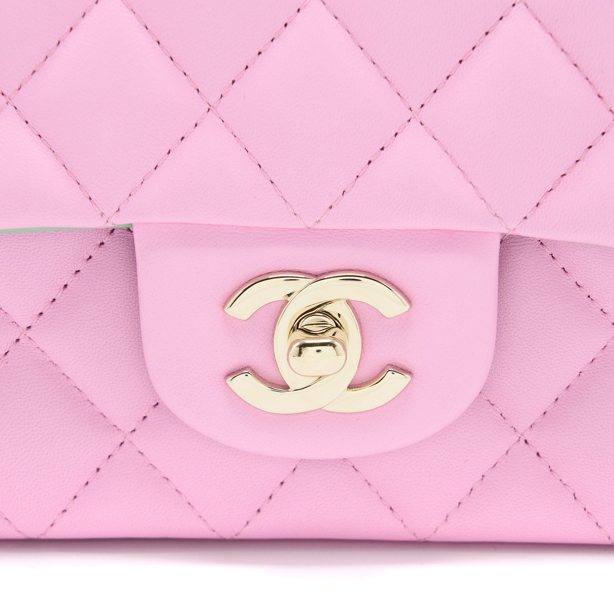 copy-of-chanel-top-handle-mini-rectangular-lambskin-pink-light-green-lghw-microchip