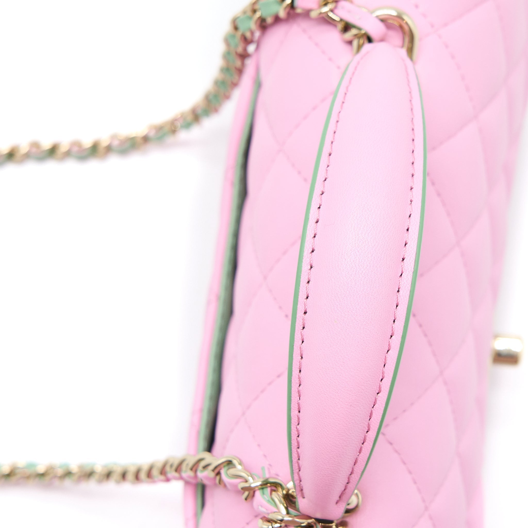 copy-of-chanel-top-handle-mini-rectangular-lambskin-pink-light-green-lghw-microchip