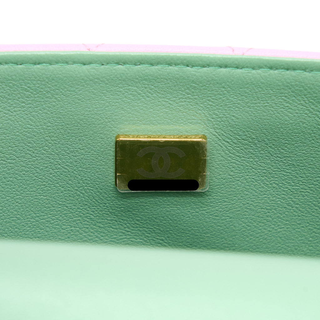 copy-of-chanel-top-handle-mini-rectangular-lambskin-pink-light-green-lghw-microchip