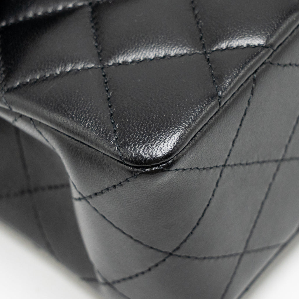 chanel-small-classic-double-flap-bag-lambskin-black-lghw-microchip
