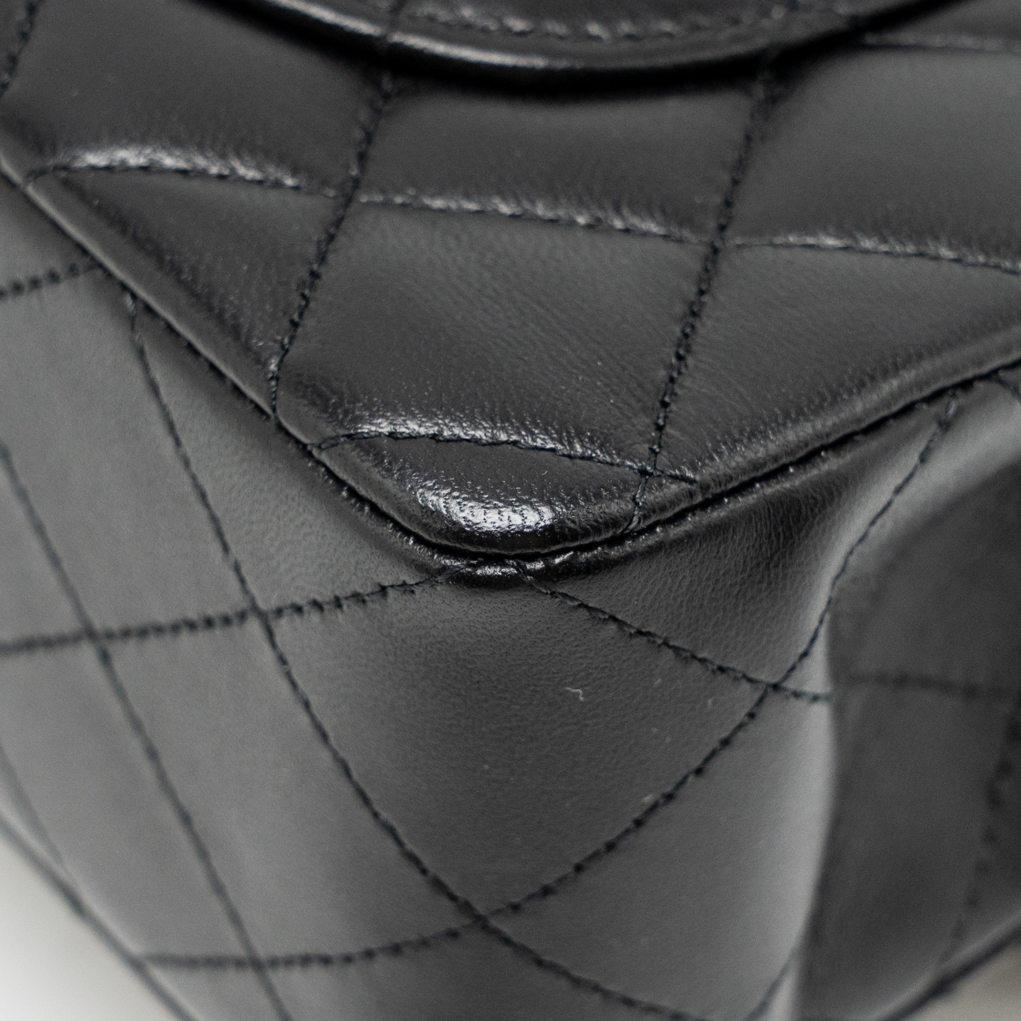 chanel-small-classic-double-flap-bag-lambskin-black-lghw-microchip