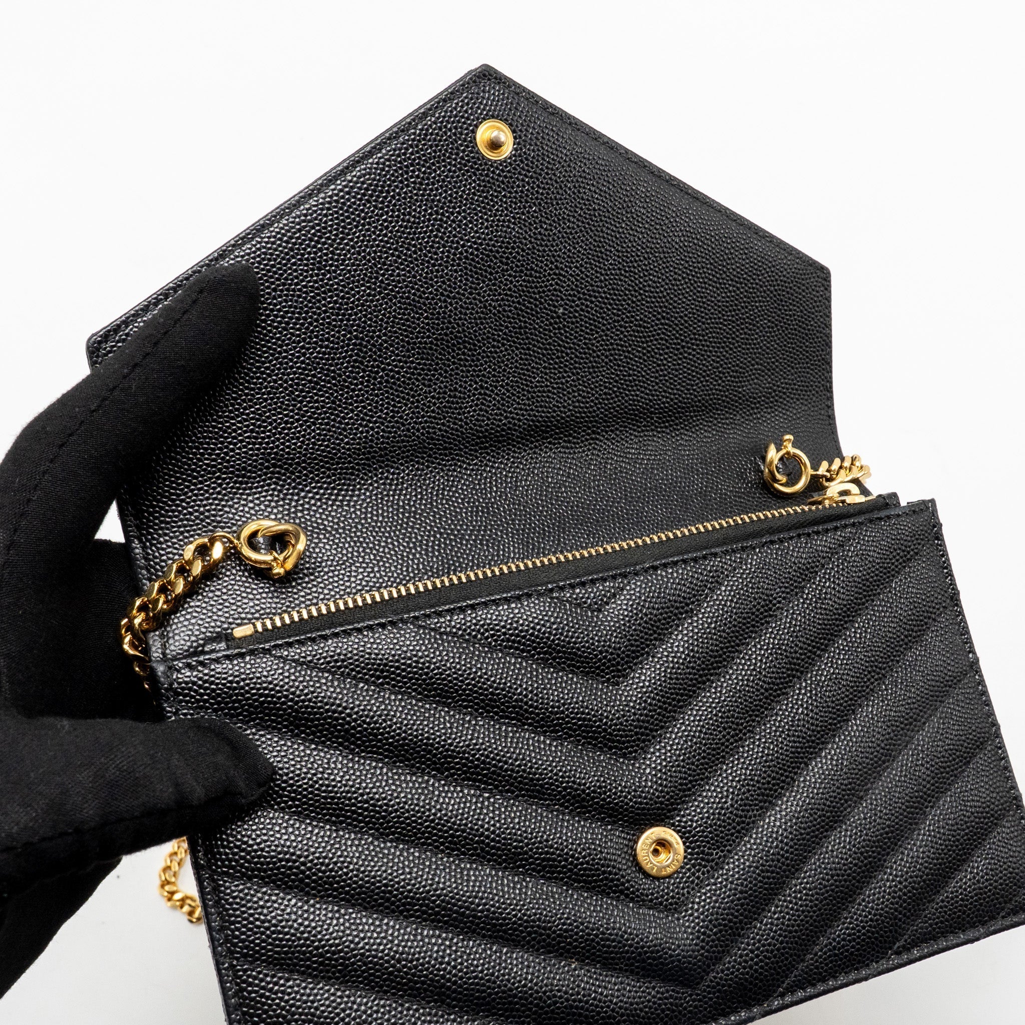 saint-laurent-ysl-envelope-chain-wallet-grained-calfskin-black-ghw