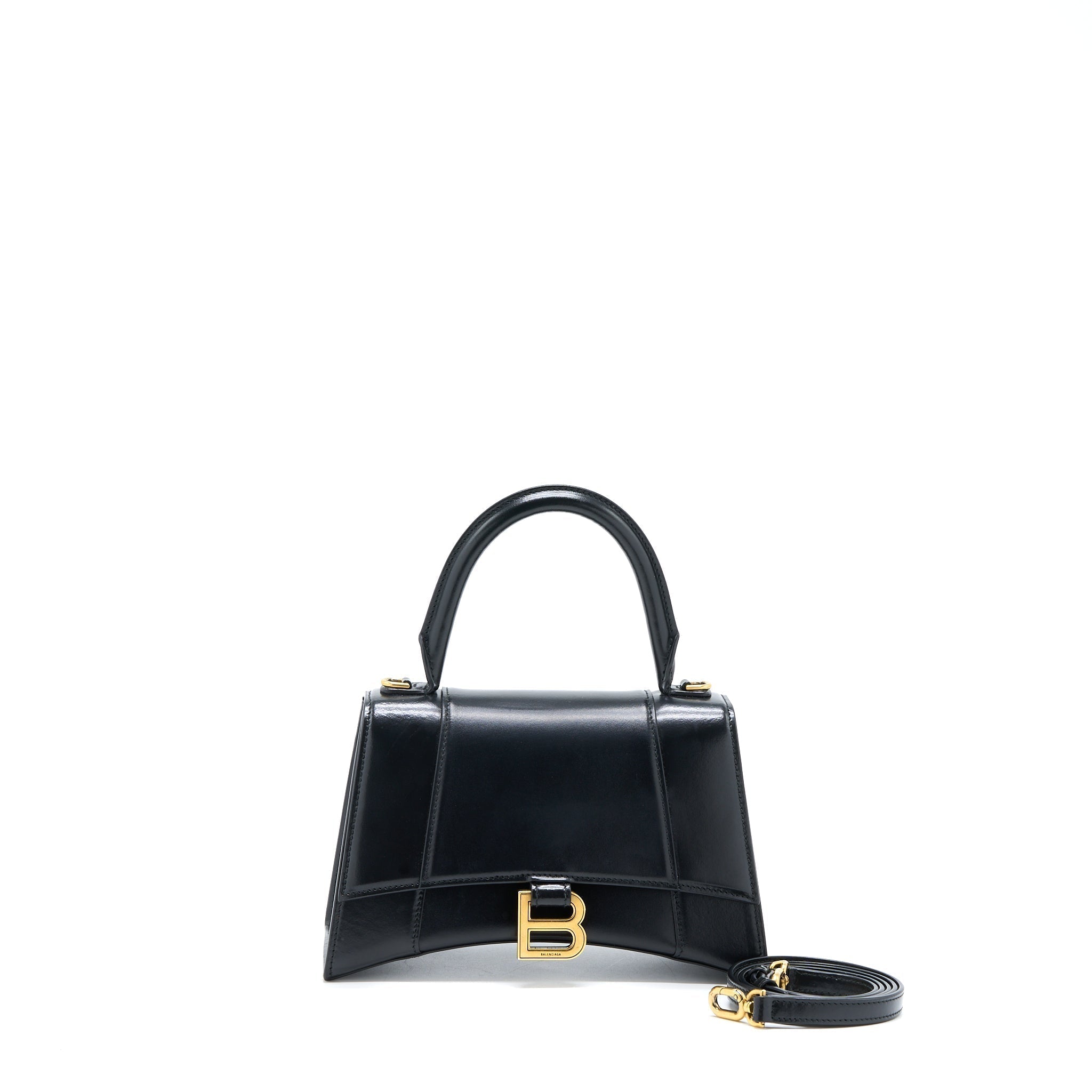 balenciaga-hourglass-small-handbag-box-calfskin-black-ghw