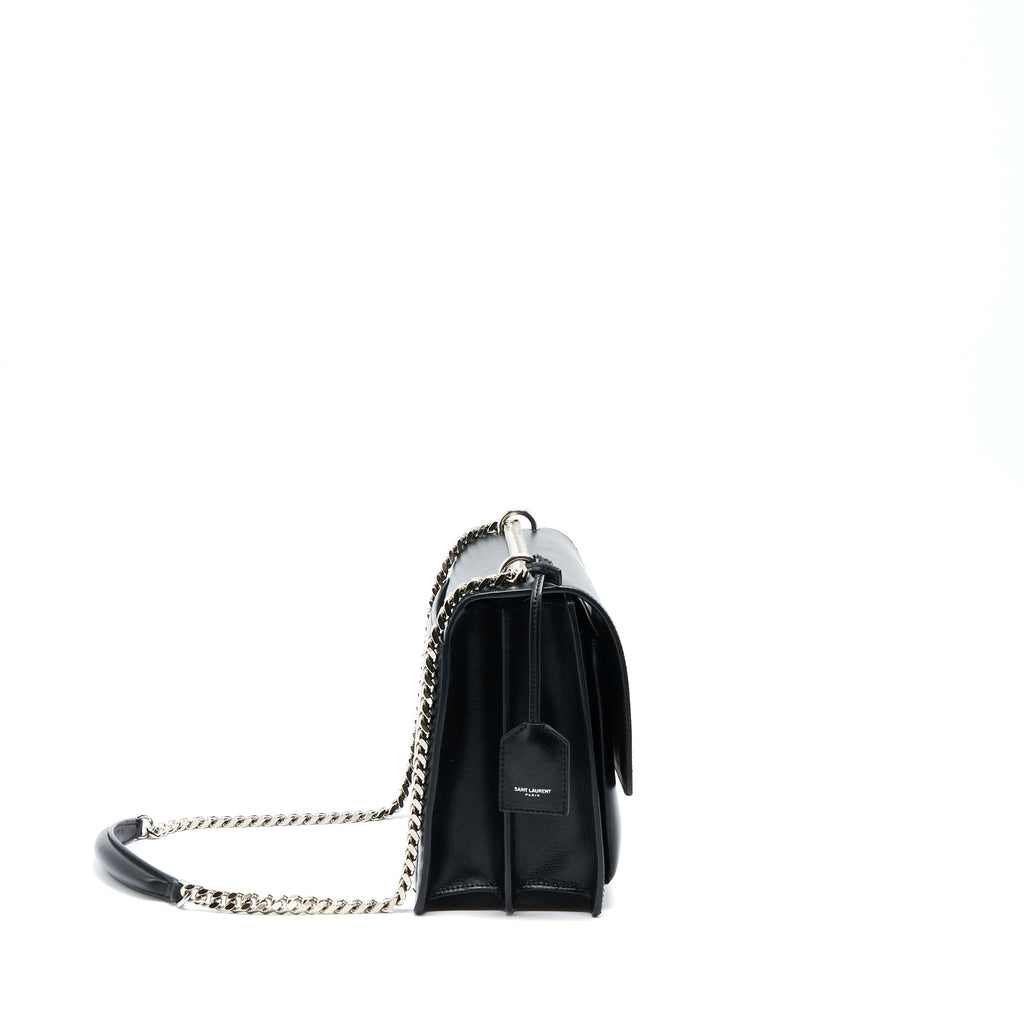 saint-laurent-ysl-sunset-large-chain-bag-calfskin-black-shw
