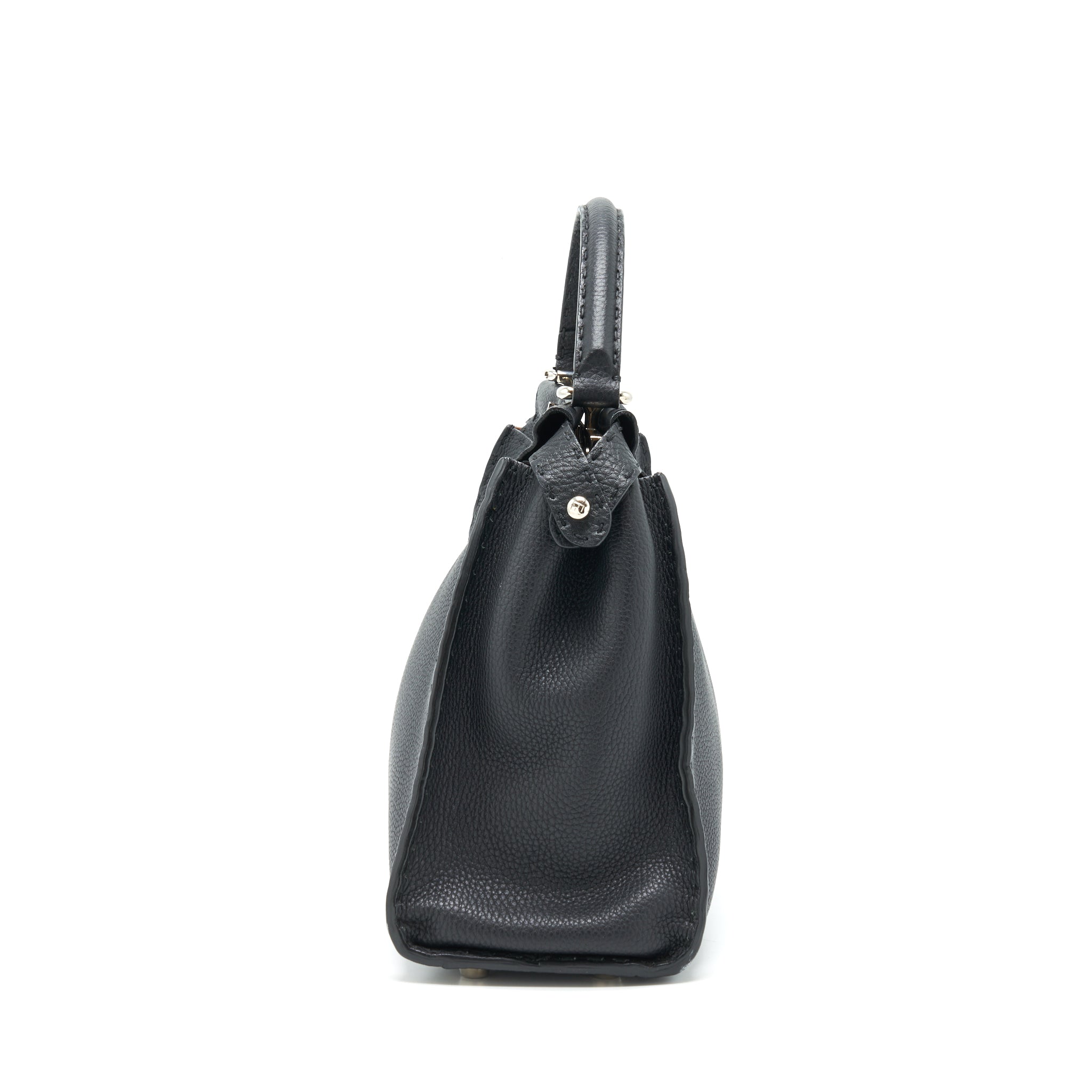fendi-peekaboo-tote-bag-grained-calfskin-black-shw