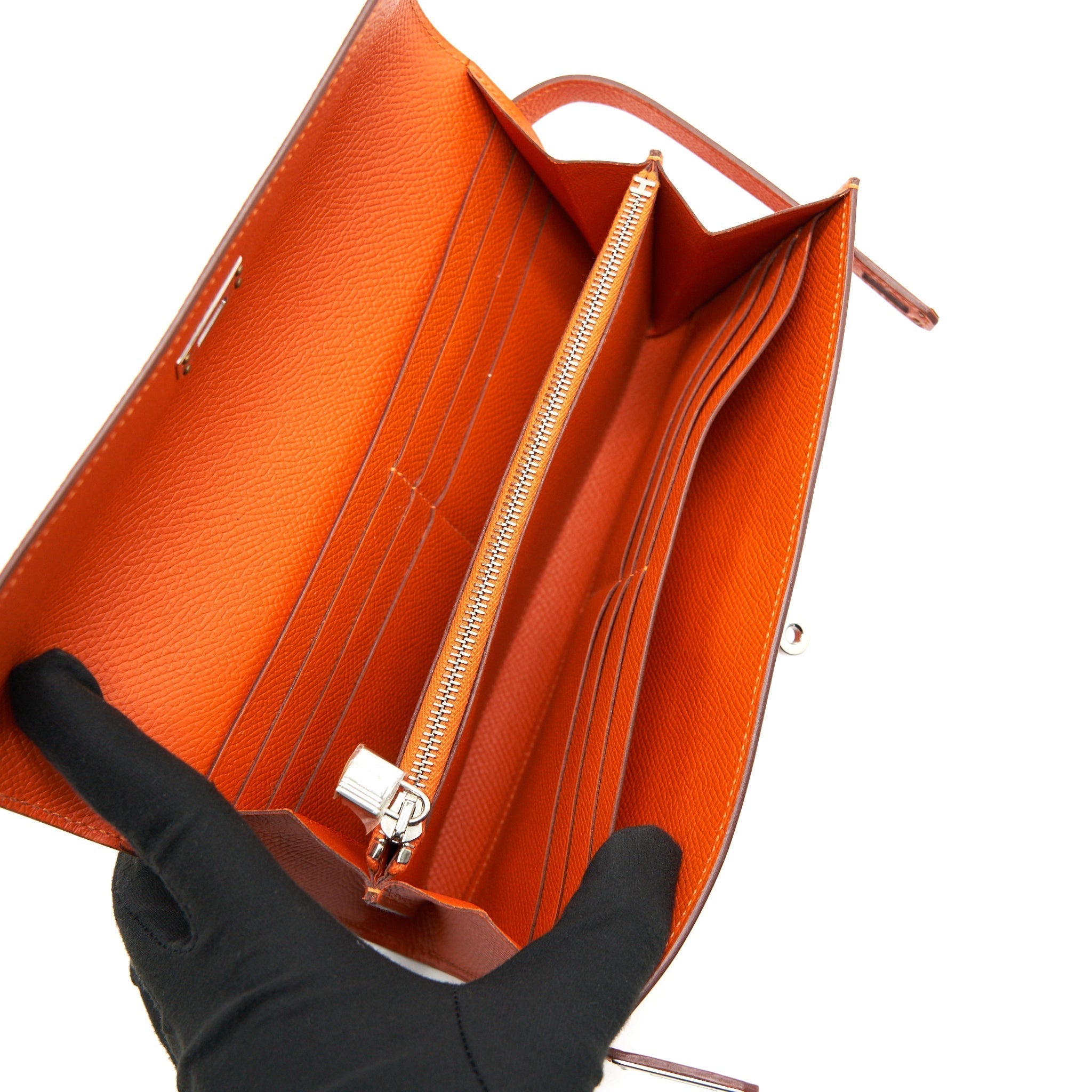 hermes-kelly-long-wallet-orange-shw-epsom-leather