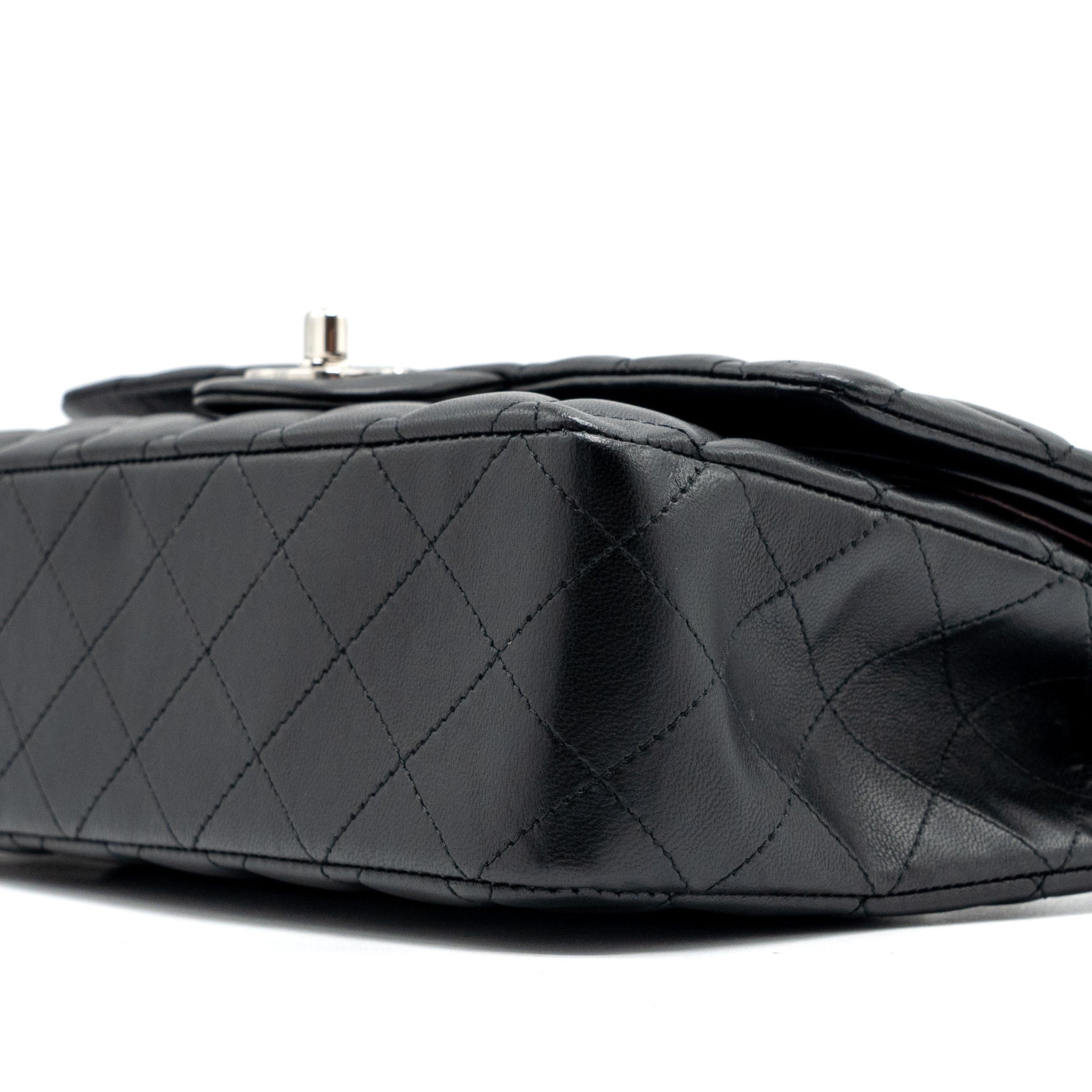 chanel-medium-classic-double-flap-bag-lambskin-black-shw-2