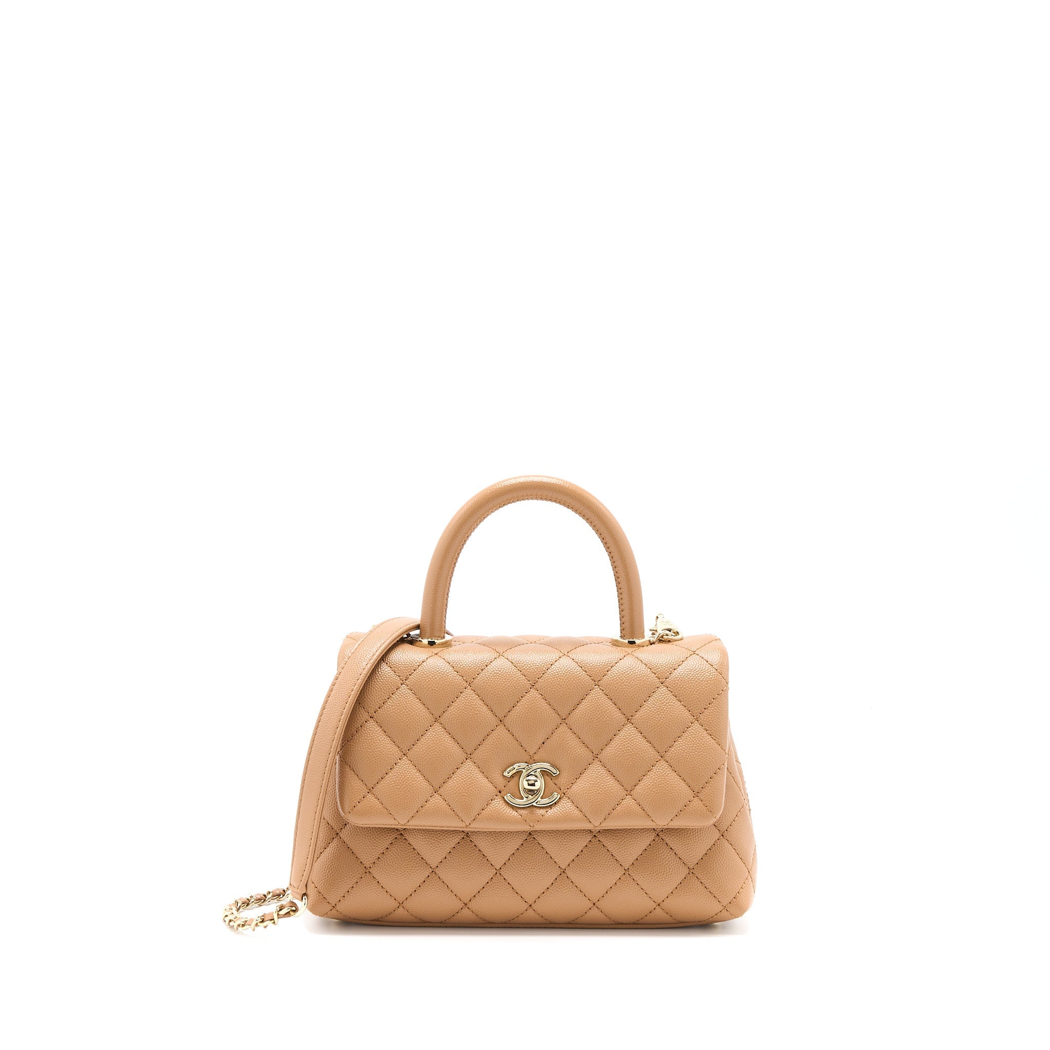 chanel-small-coco-handle-caviar-brown-ghw