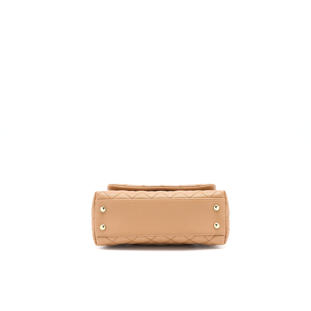 chanel-small-coco-handle-caviar-brown-ghw