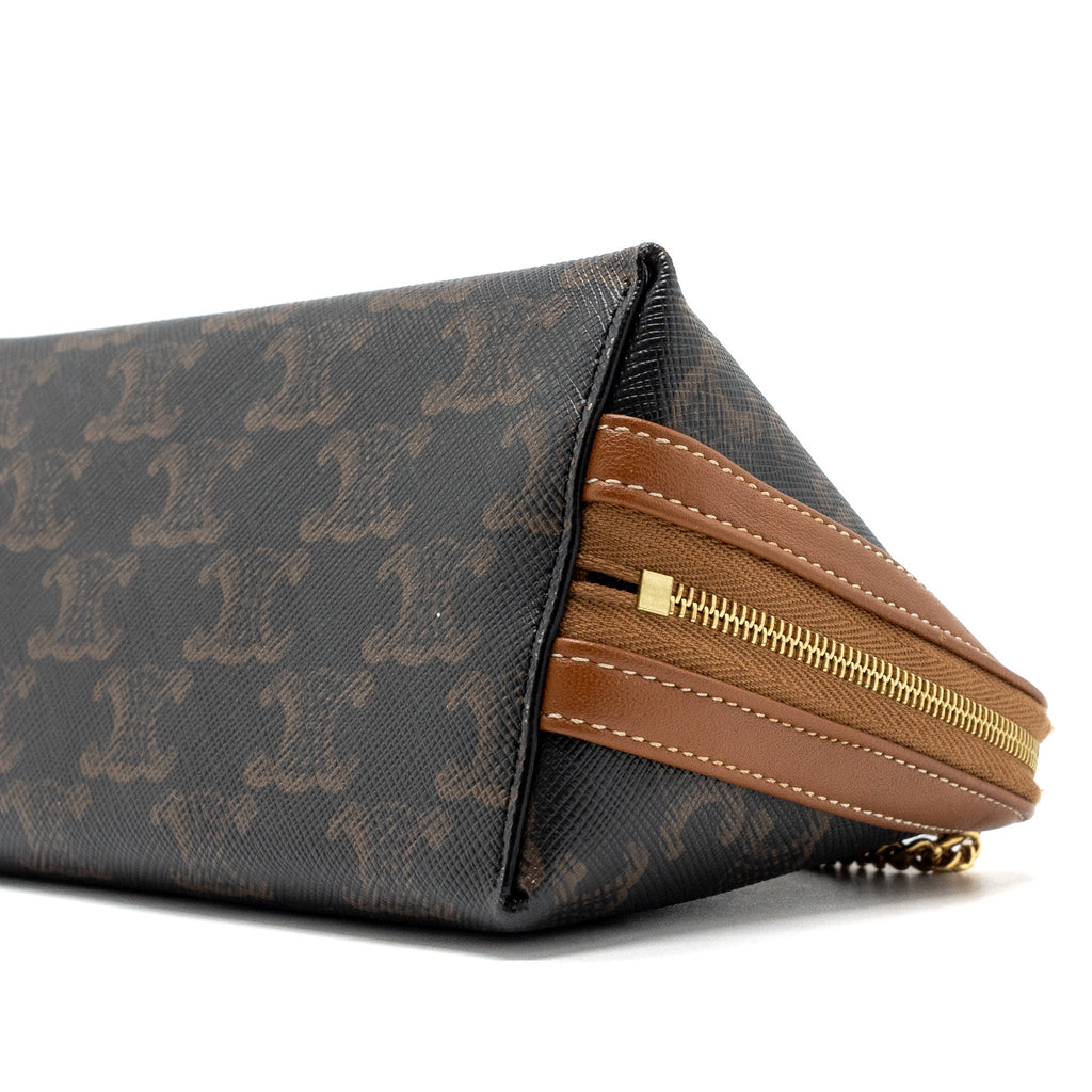 celine-clutch-with-chain-triomphe-canvas-lambskin-tan-ghw