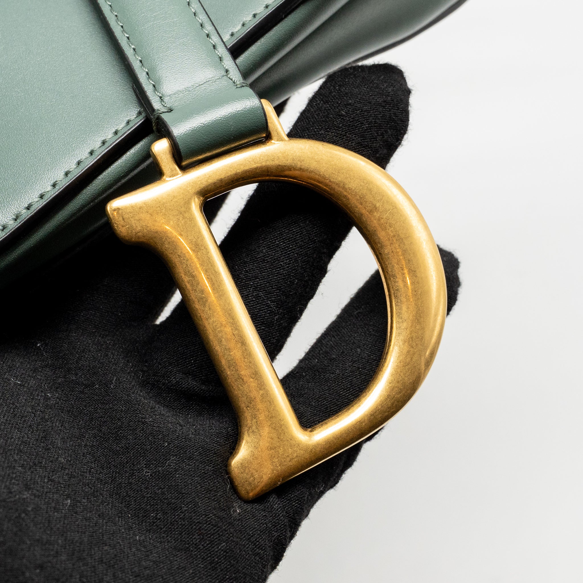 dior-medium-saddle-bag-calfskin-dark-green-ghw