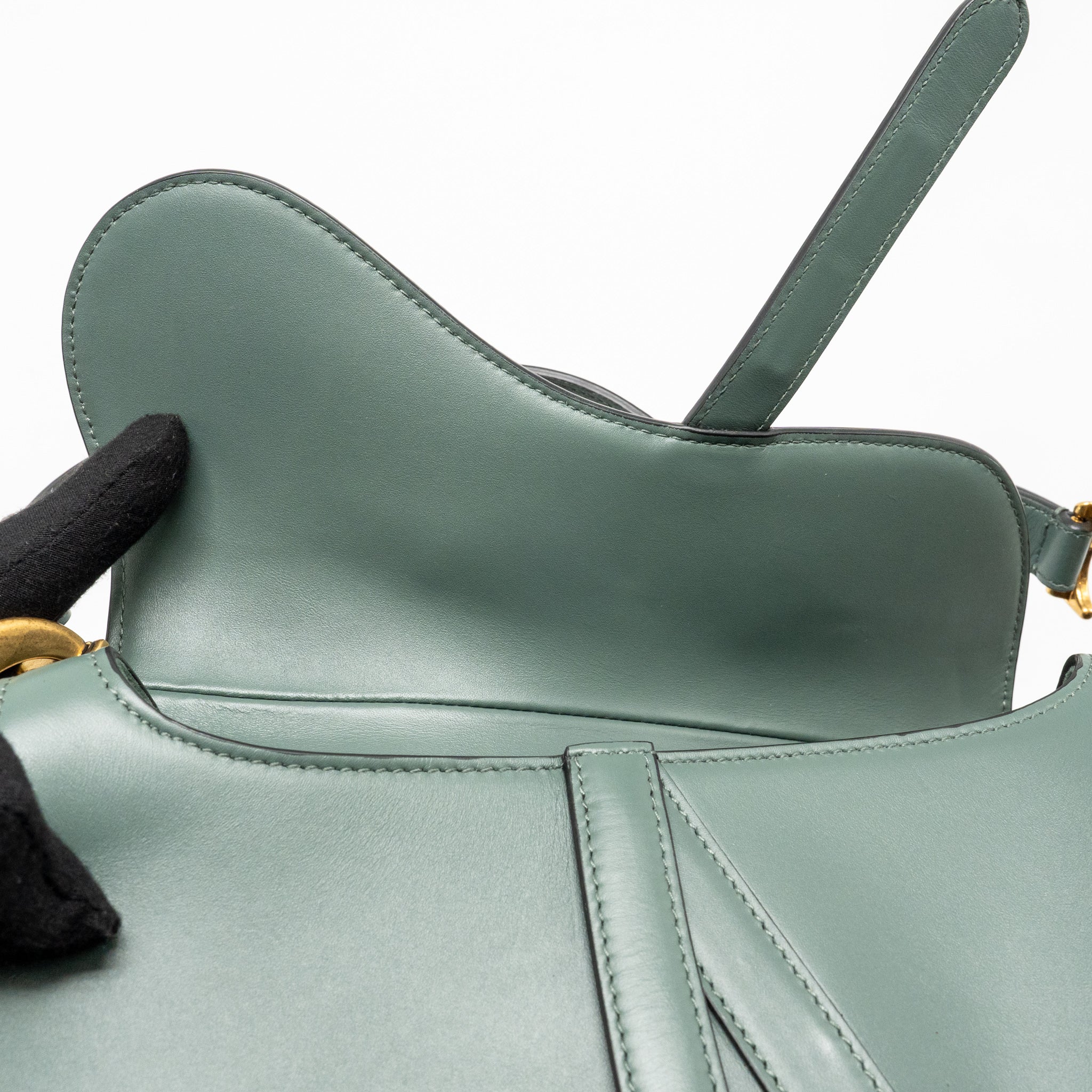 dior-medium-saddle-bag-calfskin-dark-green-ghw