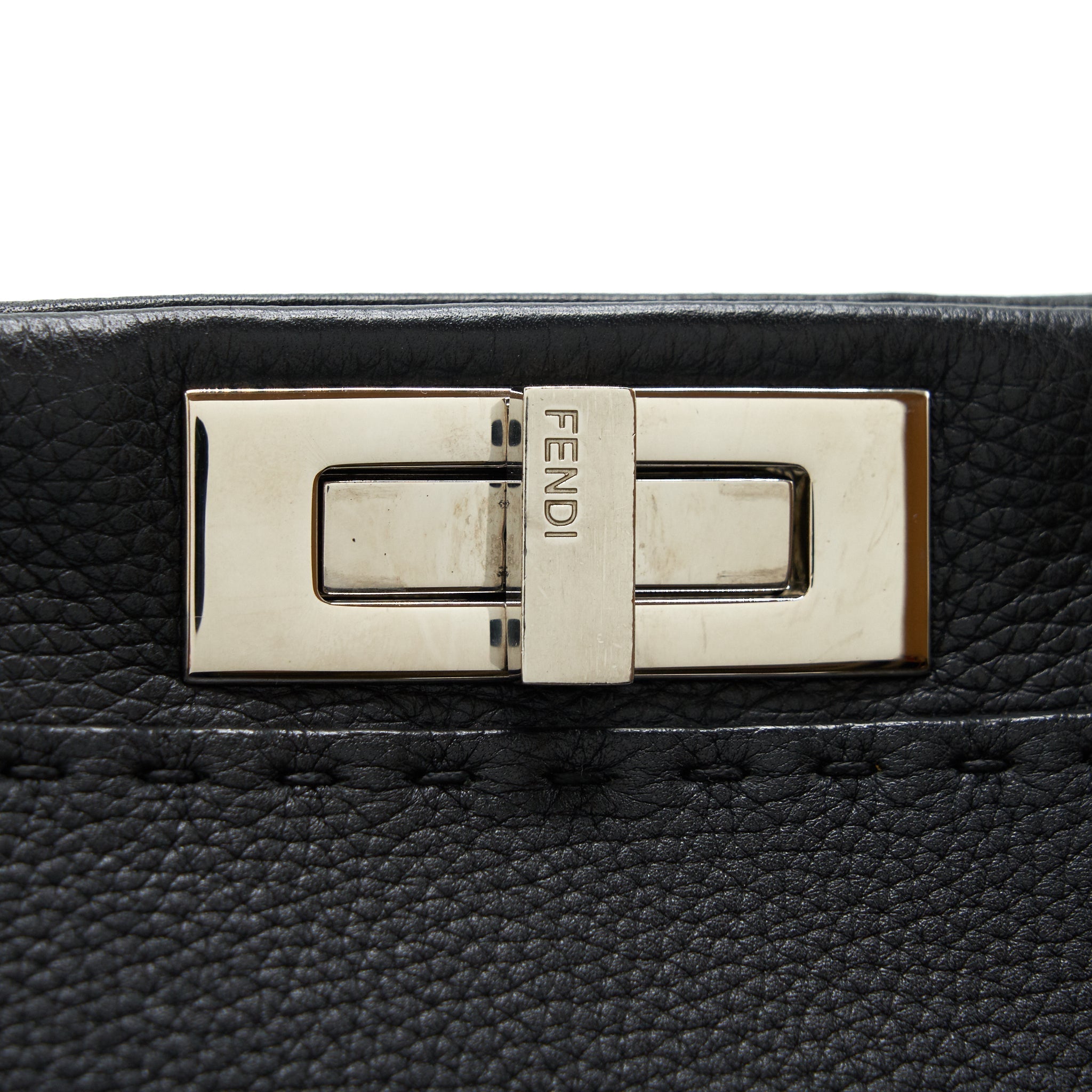fendi-peekaboo-tote-bag-grained-calfskin-black-shw