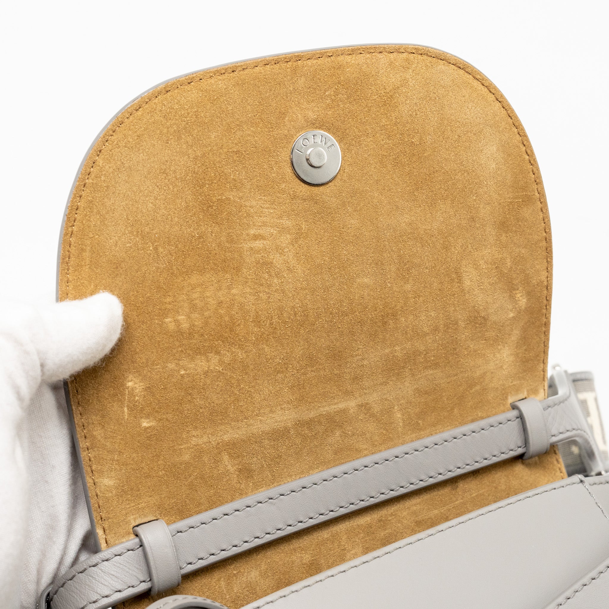 loewe-mini-gate-dual-bag-soft-calfskin-jacquard-grey-shw-copy