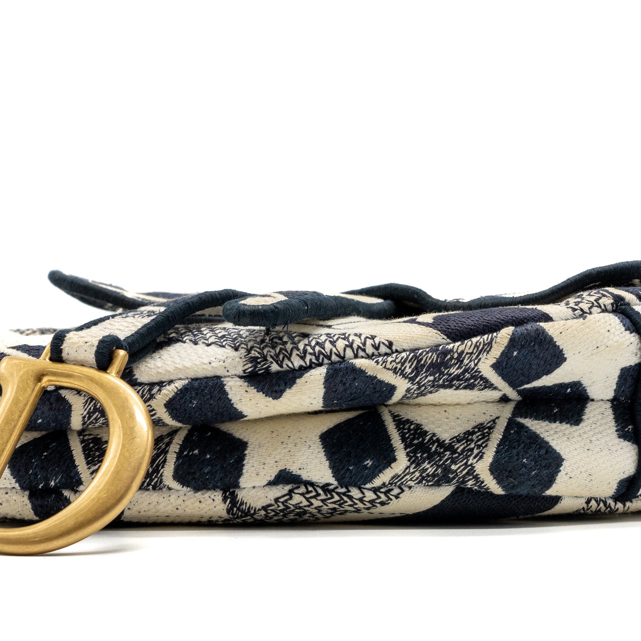 dior-saddle-bag-canvas-limited-print-dark-blue-white-ghw