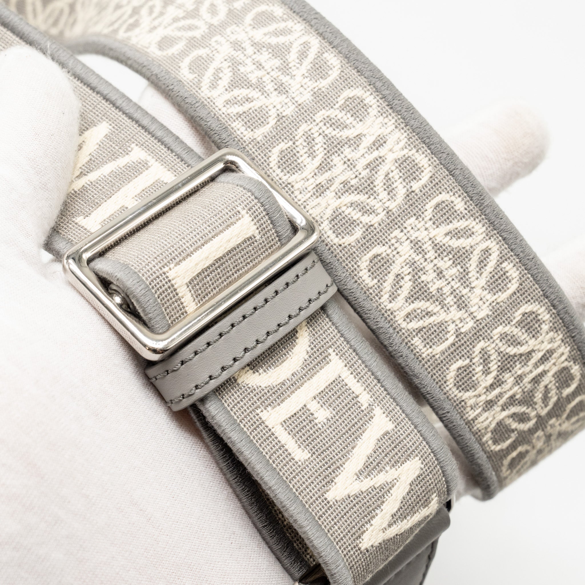 loewe-mini-gate-dual-bag-soft-calfskin-jacquard-grey-shw-copy
