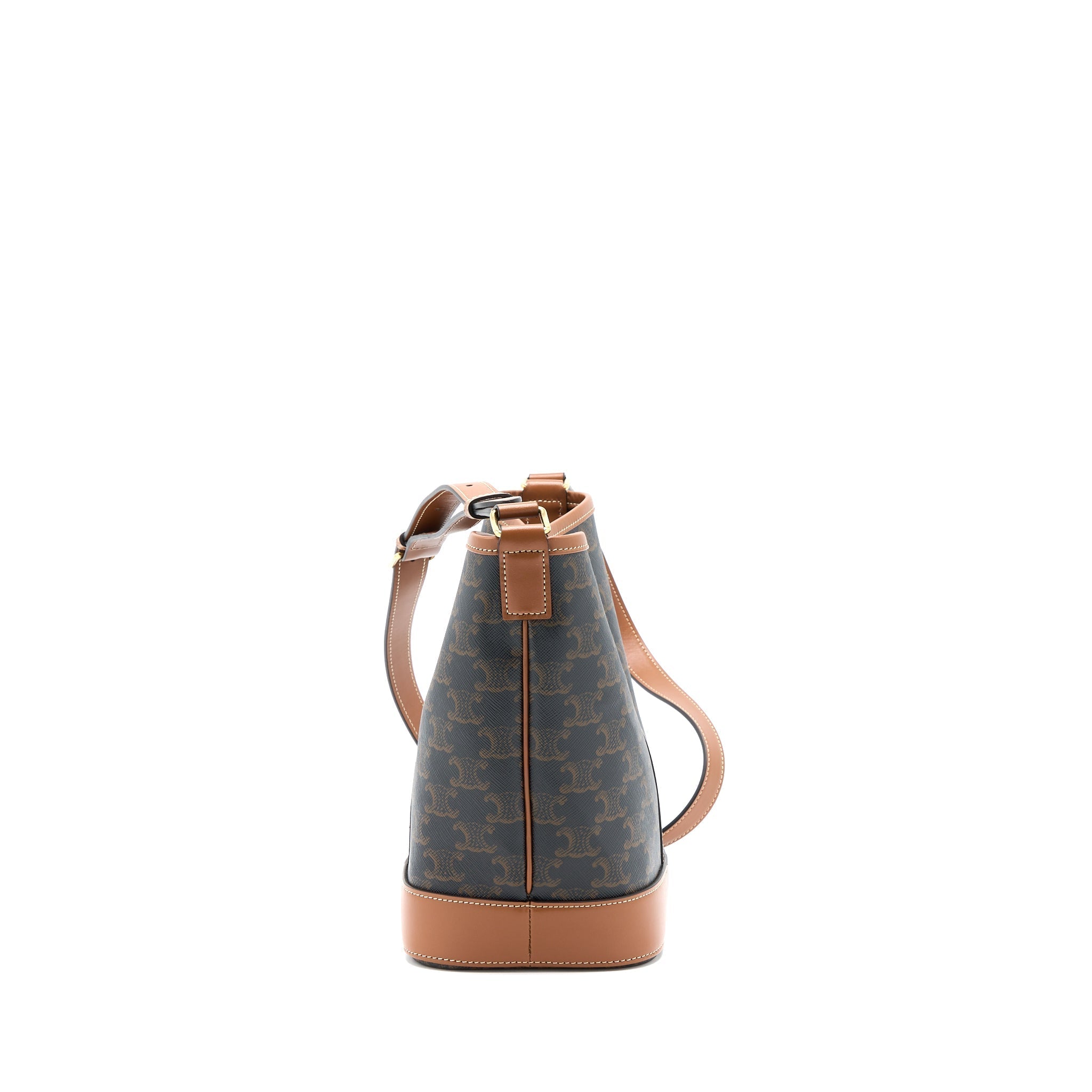 celine-small-bucket-bag-triomphe-canvas-leather-tan-ghw