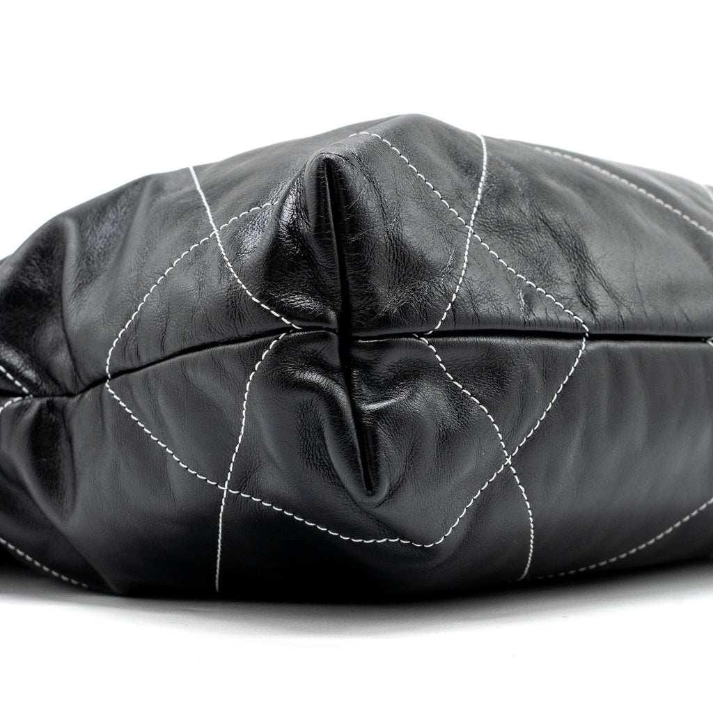 chanel-small-22-bag-calfskin-with-white-sticking-black-ghw-microchip
