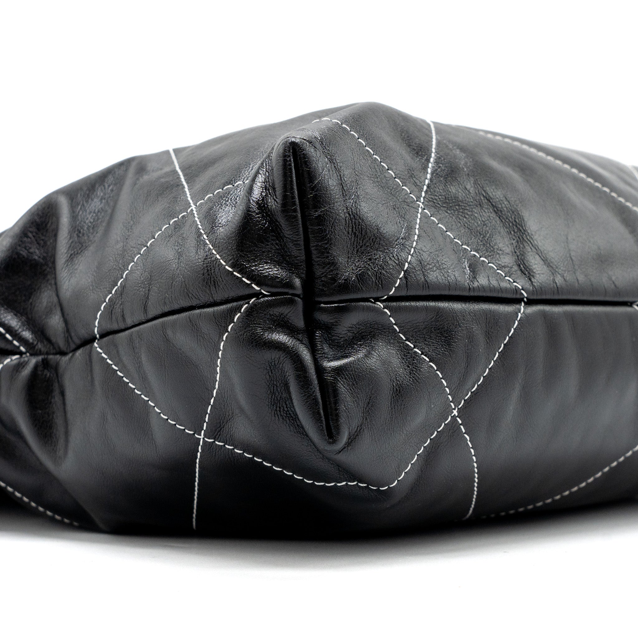 chanel-small-22-bag-calfskin-with-white-sticking-black-ghw-microchip