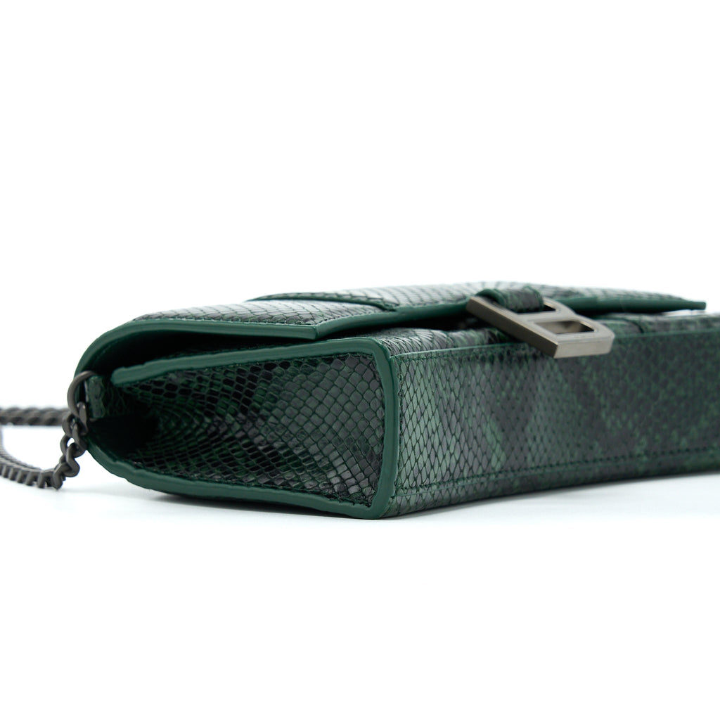balenciaga-hourglass-wallet-with-chain-python-embossed-calfskin-black-dark-green