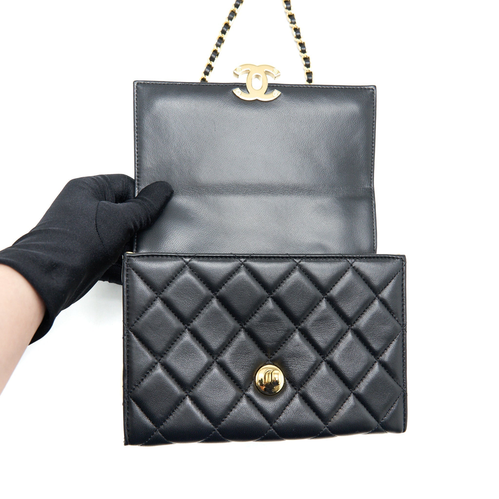 chanel-21k-gold-metal-mini-flap-bag-with-handle-black-ghw