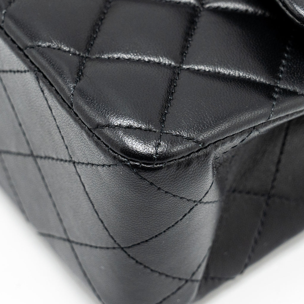 chanel-small-classic-double-flap-bag-lambskin-black-ghw-copy