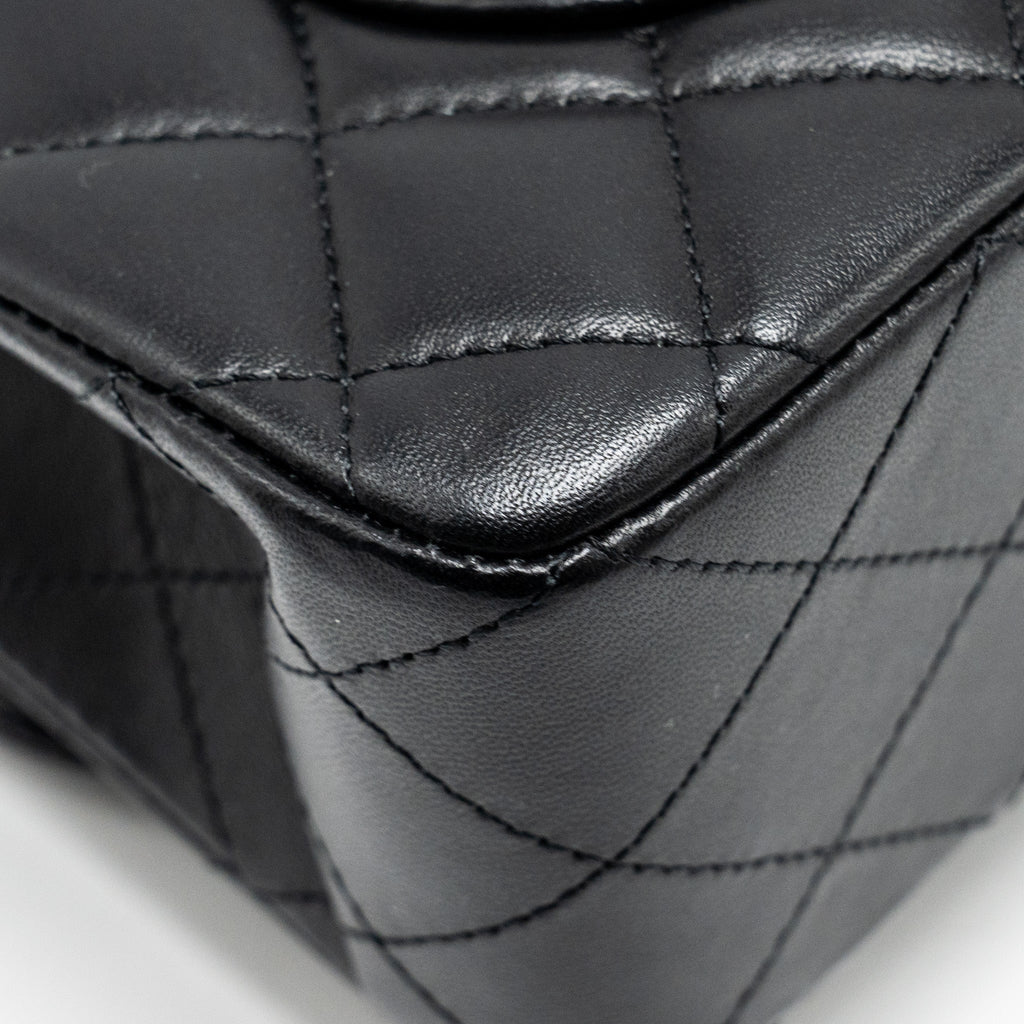 chanel-small-classic-double-flap-bag-lambskin-black-ghw-copy
